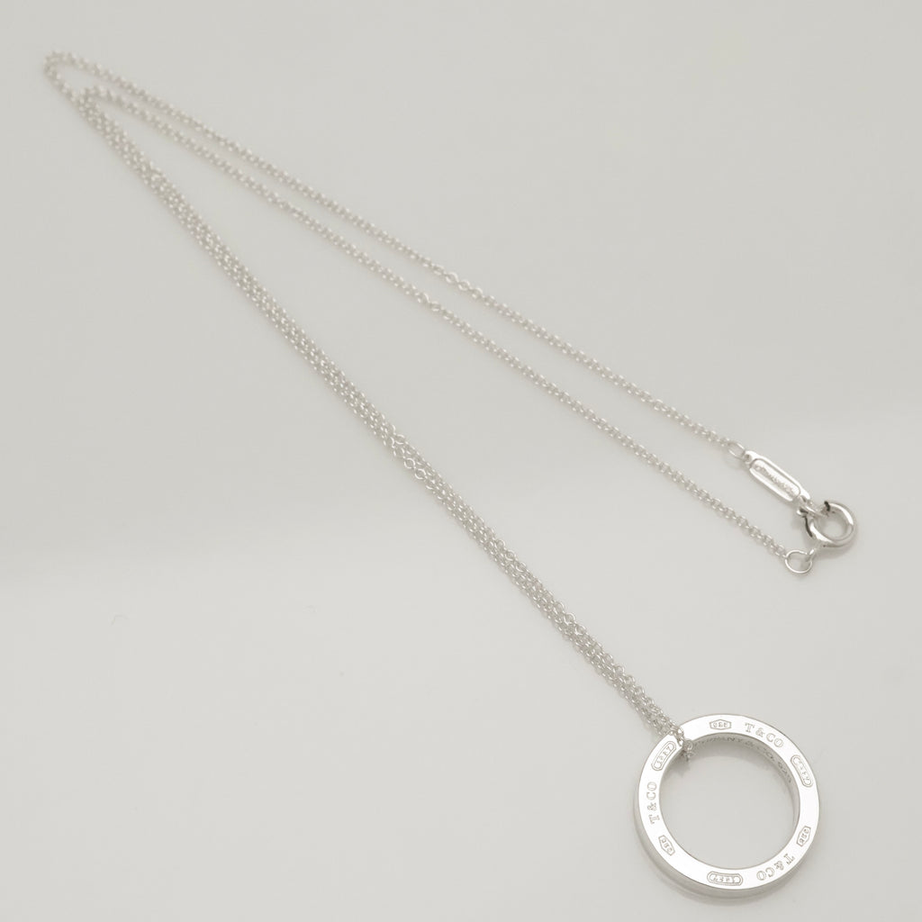 Tiffany & Co. Round Circle Pendant Necklace Sterling Silver 925