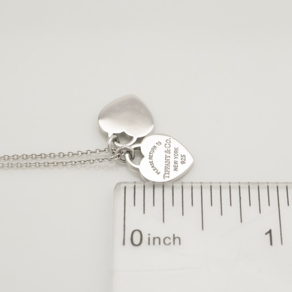 TIFFANY&Co. リターントゥ ティファニー スモール ダブル ハート タグ ネックレス AG925