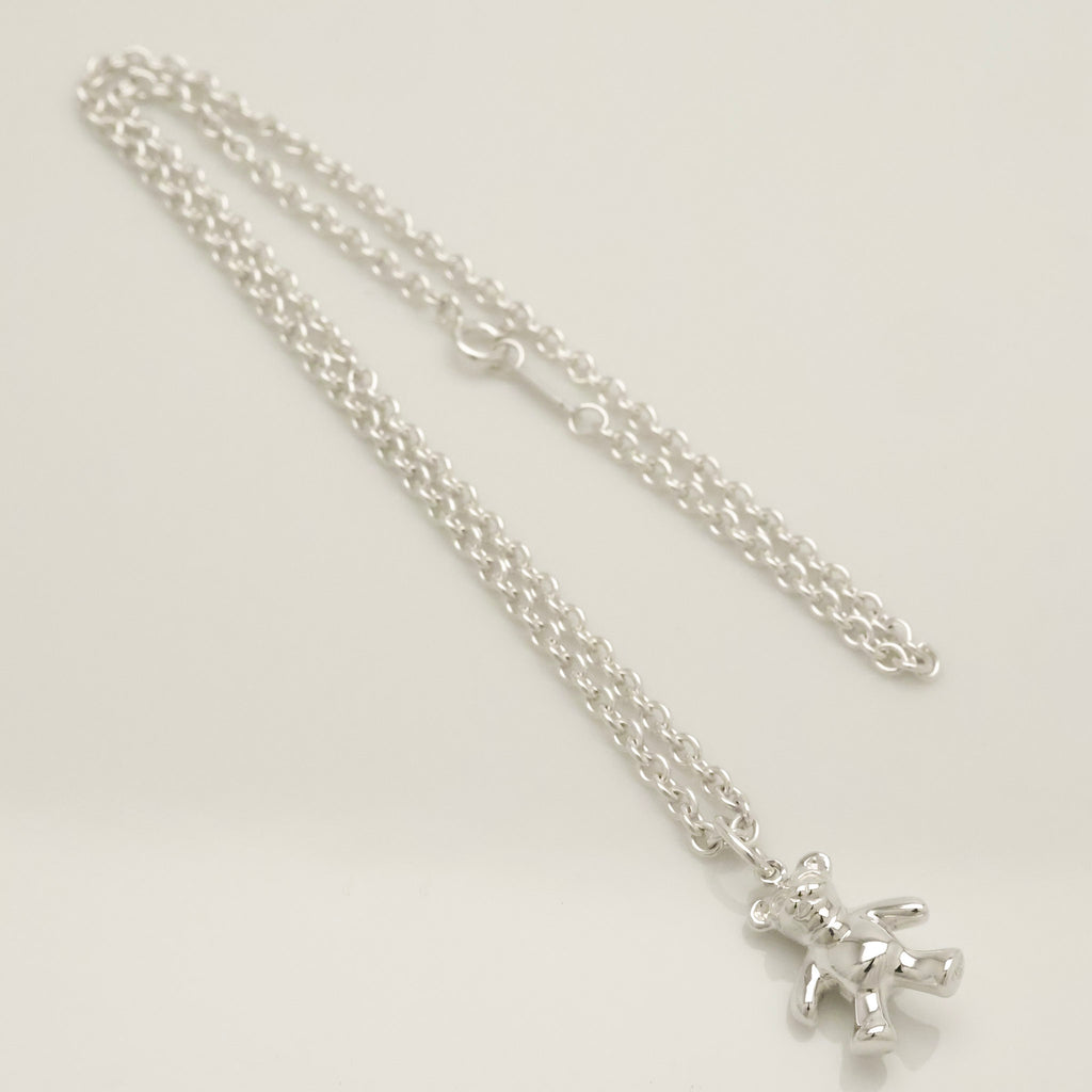 Tiffany & Co. Teddy Bear Pendant Necklace Sterling Silver 925 
