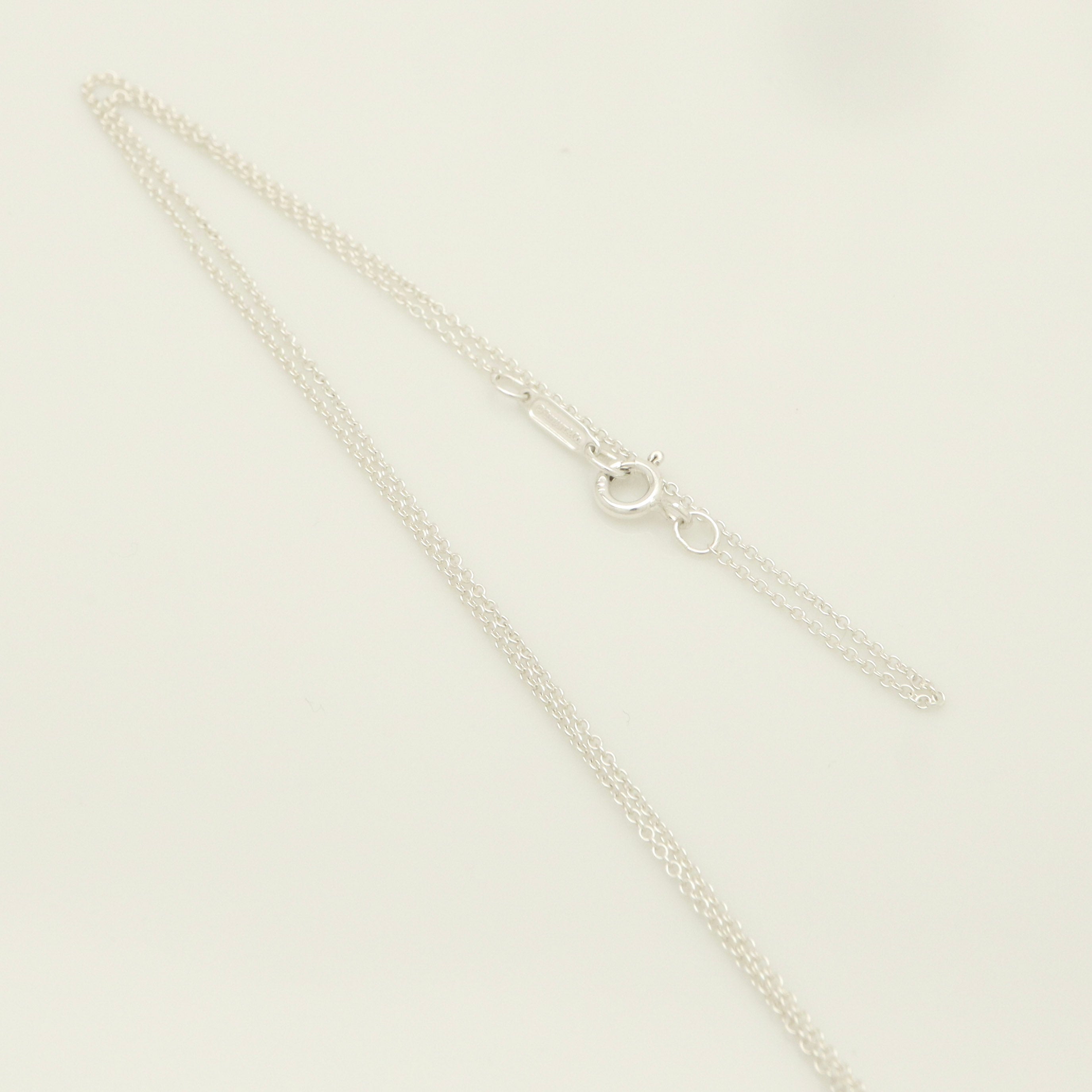 Tiffany & Co. Notes I LOVE YOU Heart Pendant Necklace Sterling Silver 925