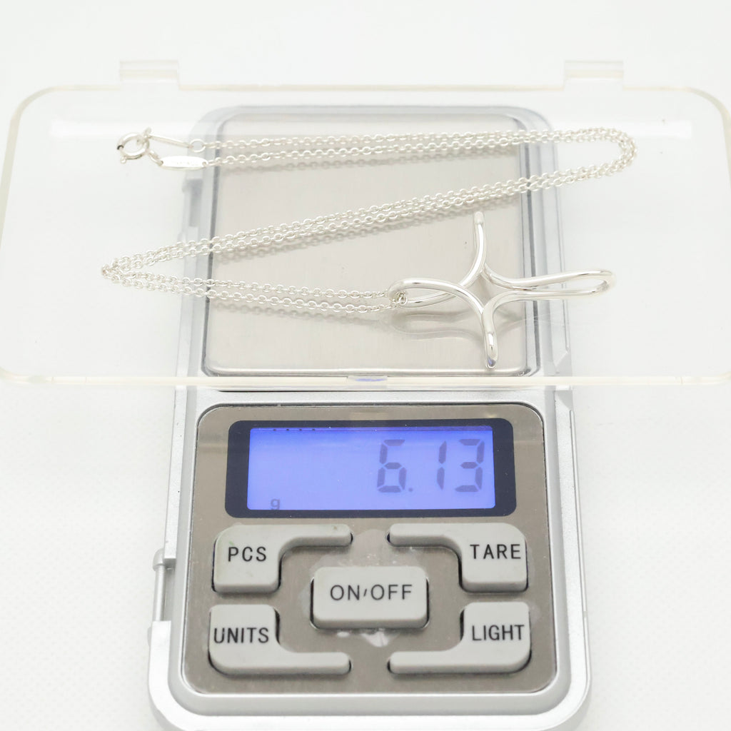  Tiffany & Co. Infinity Cross Necklace Pendant  Sterling Silver 925 