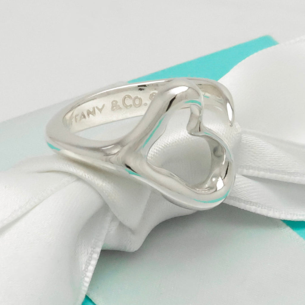 TIFFANY&Co. オープンハート エルサペレッティ リング 7 号 AG92