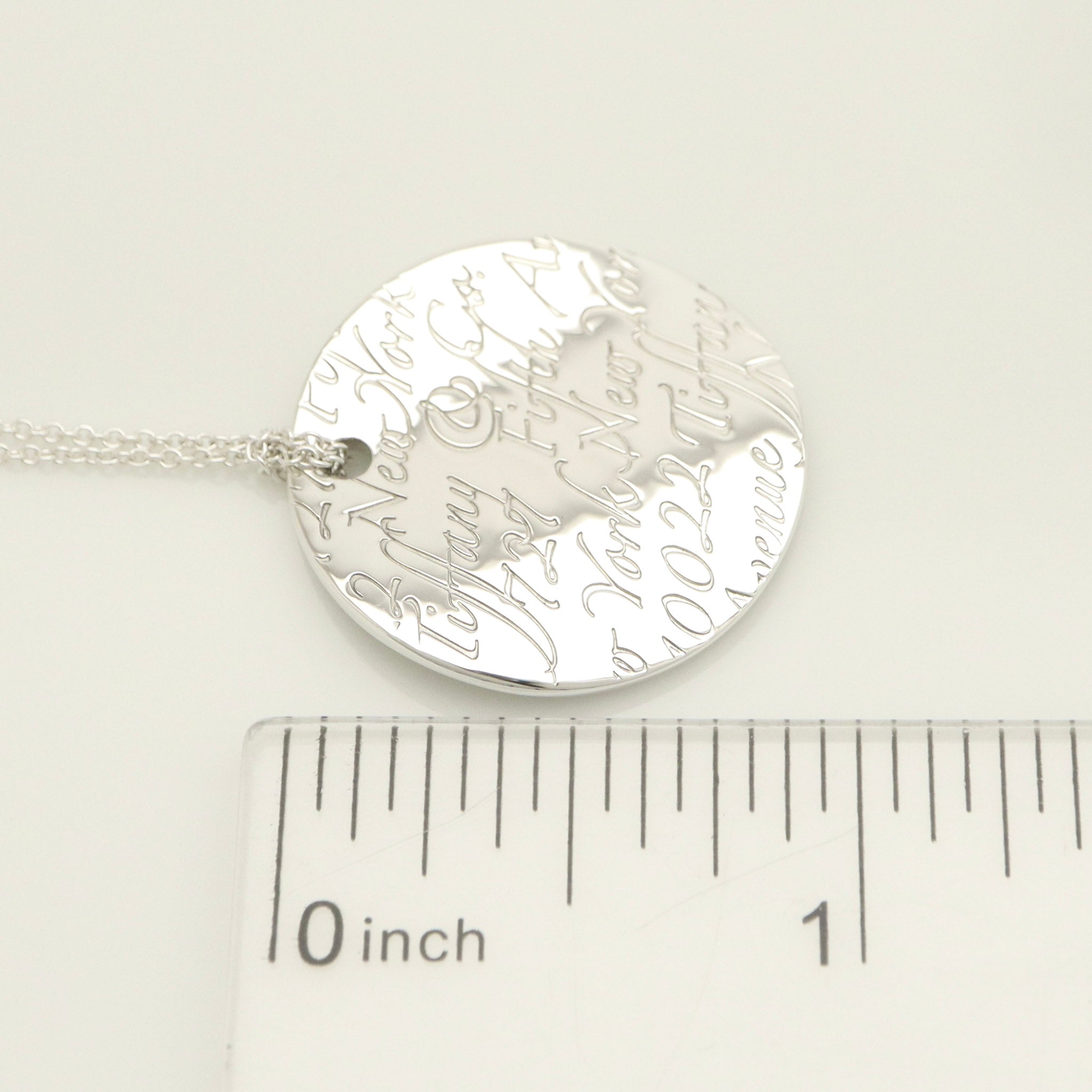 TIFFANY&Co. ノーツ ラウンド プレート ネックレス AG925