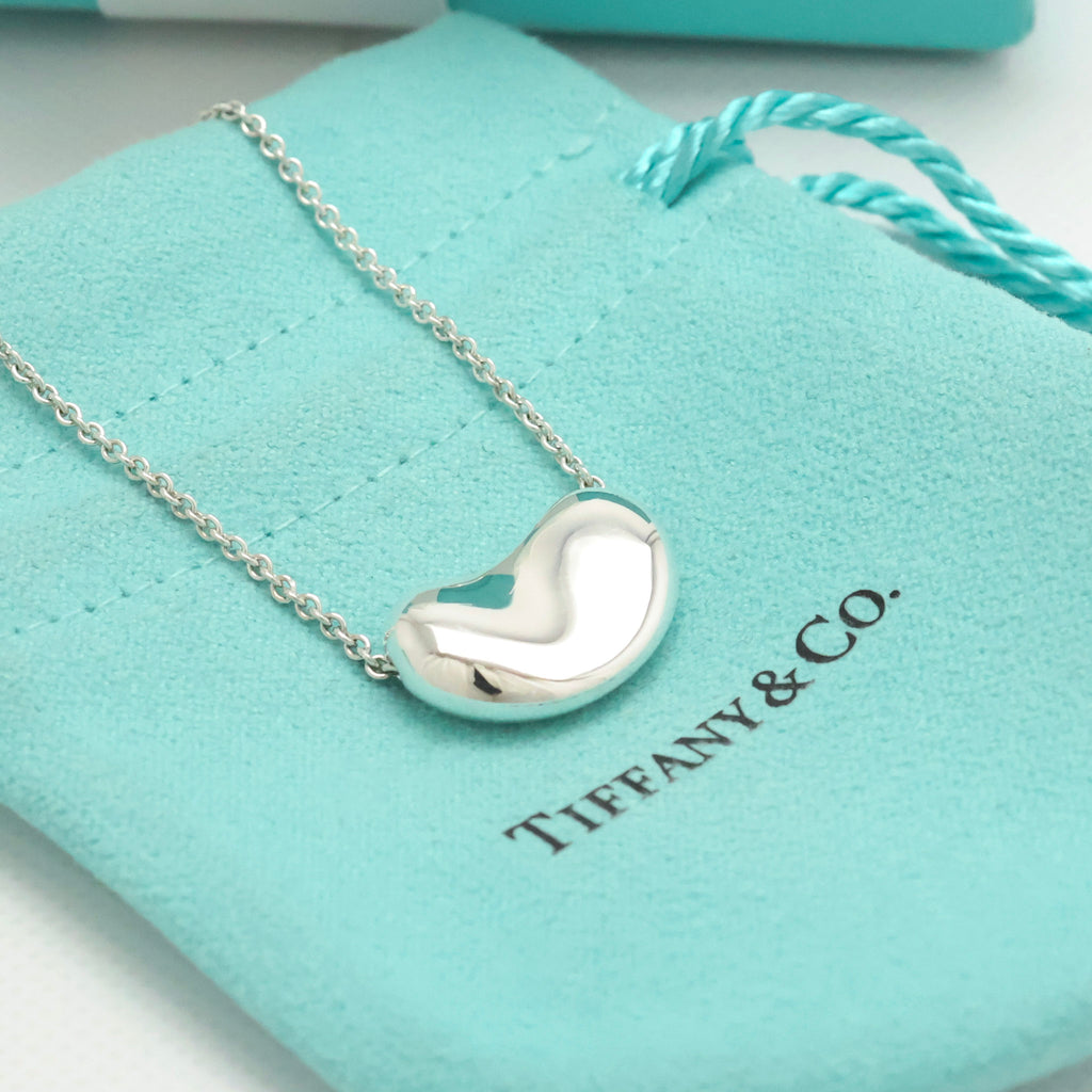  Tiffany & Co. Peretti Large  Bean Necklace  Sterling Silver 925 