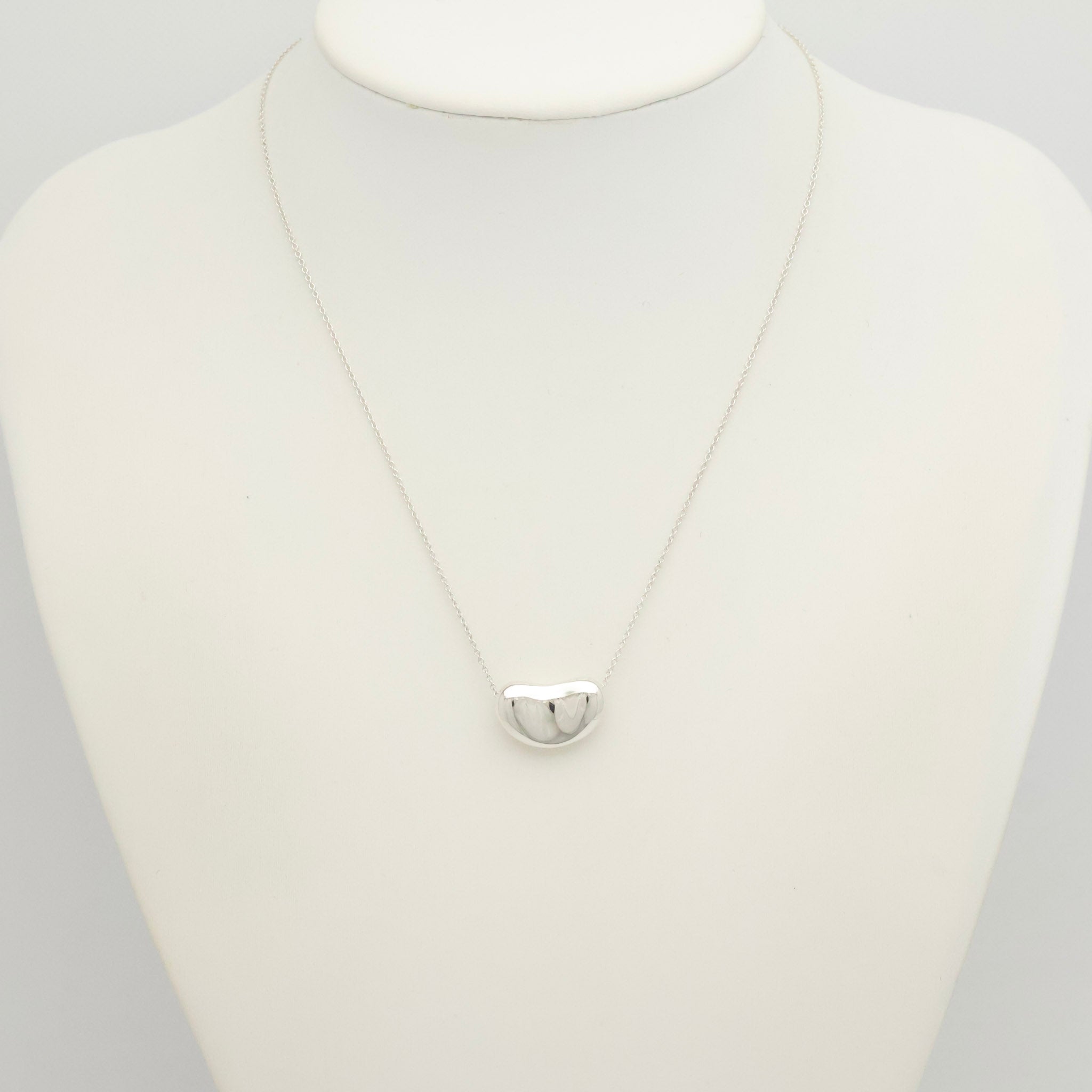  Tiffany & Co. Peretti Large  Bean Necklace  Sterling Silver 925 