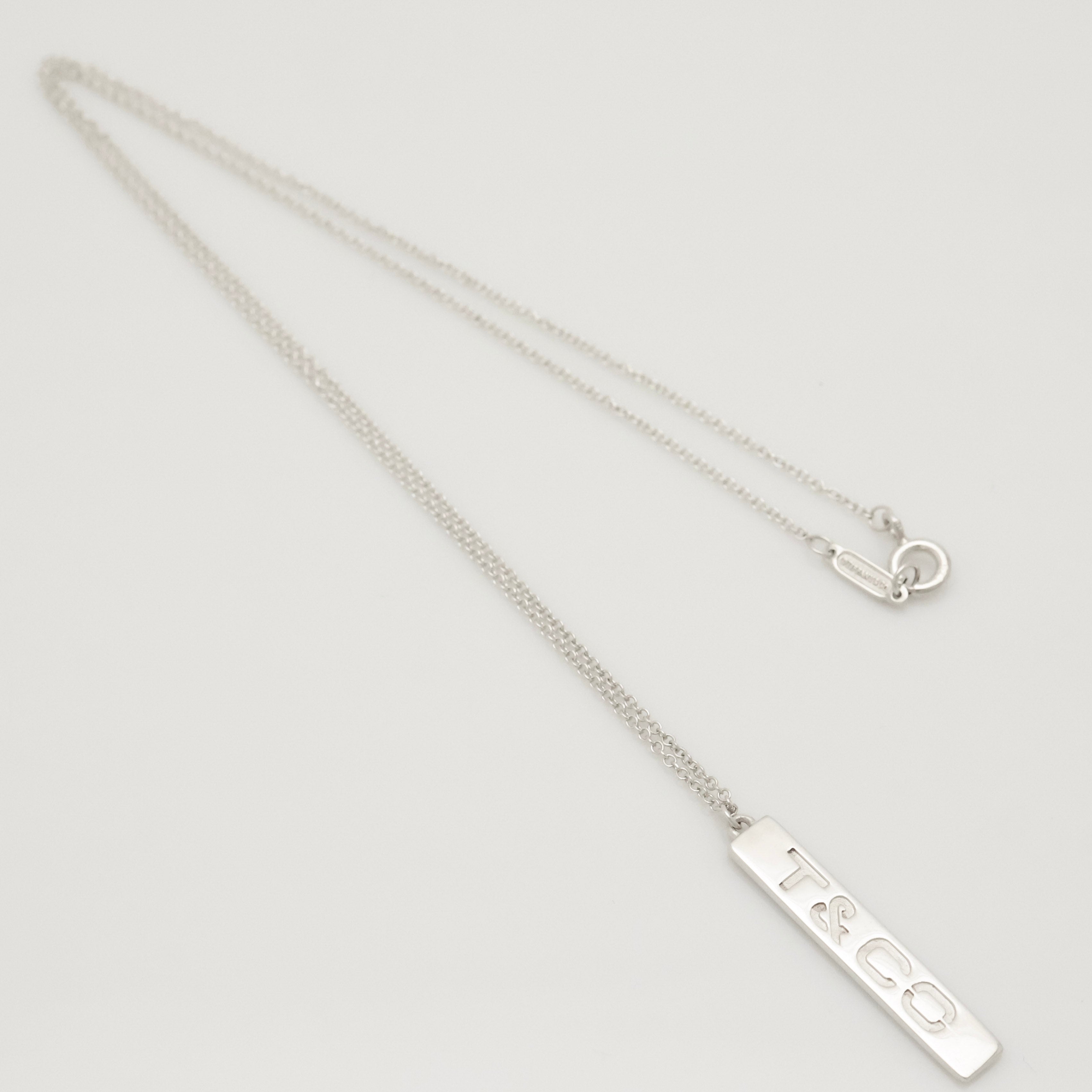 TIFFANY&Co.Ｔ & CO ロゴ バー ネックレス AG925