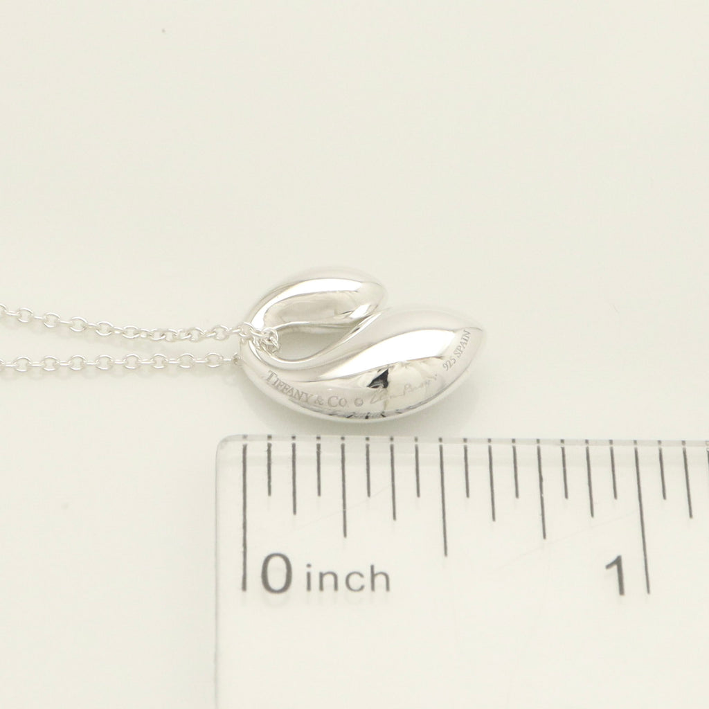 Tiffany & Co. Elsa Peretti Sterling Silver Double Teardrop Pendant Necklace