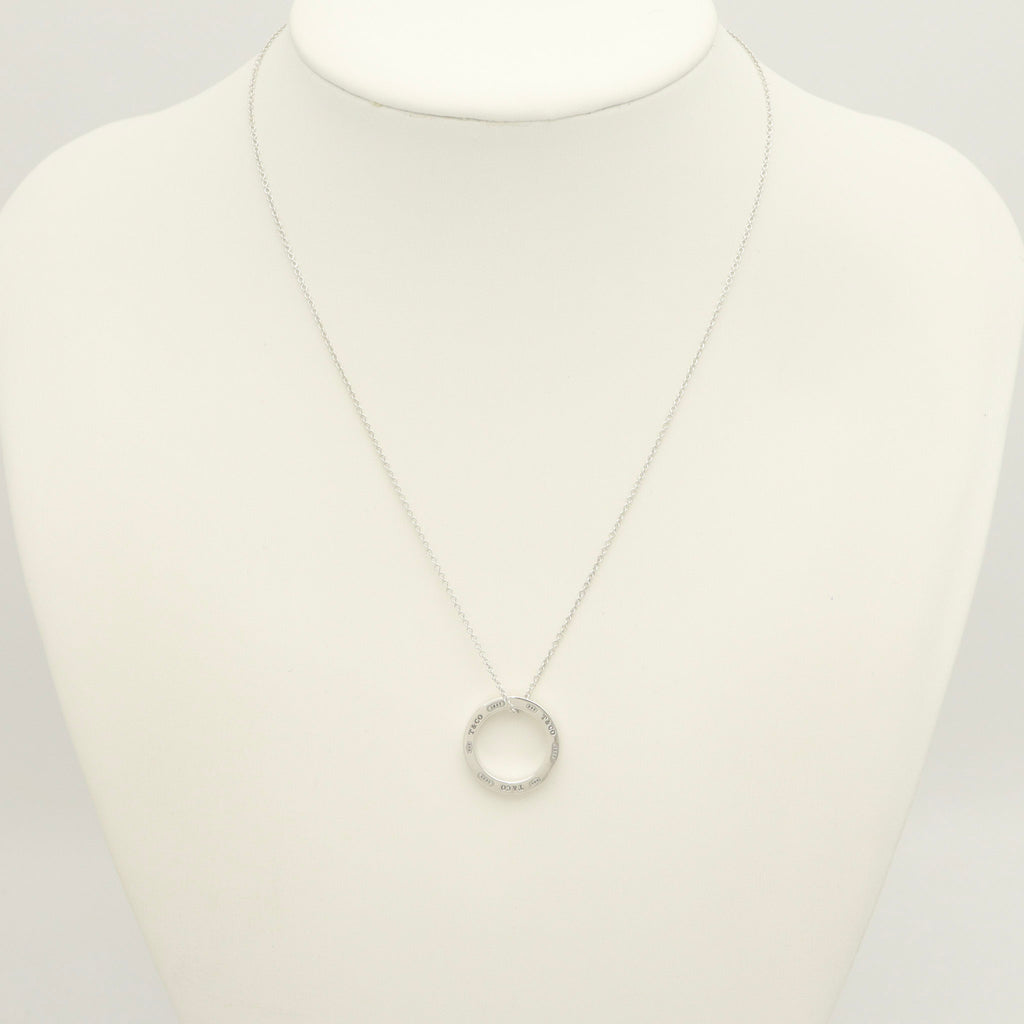 Tiffany & Co. Round Circle Pendant Necklace Sterling Silver 925