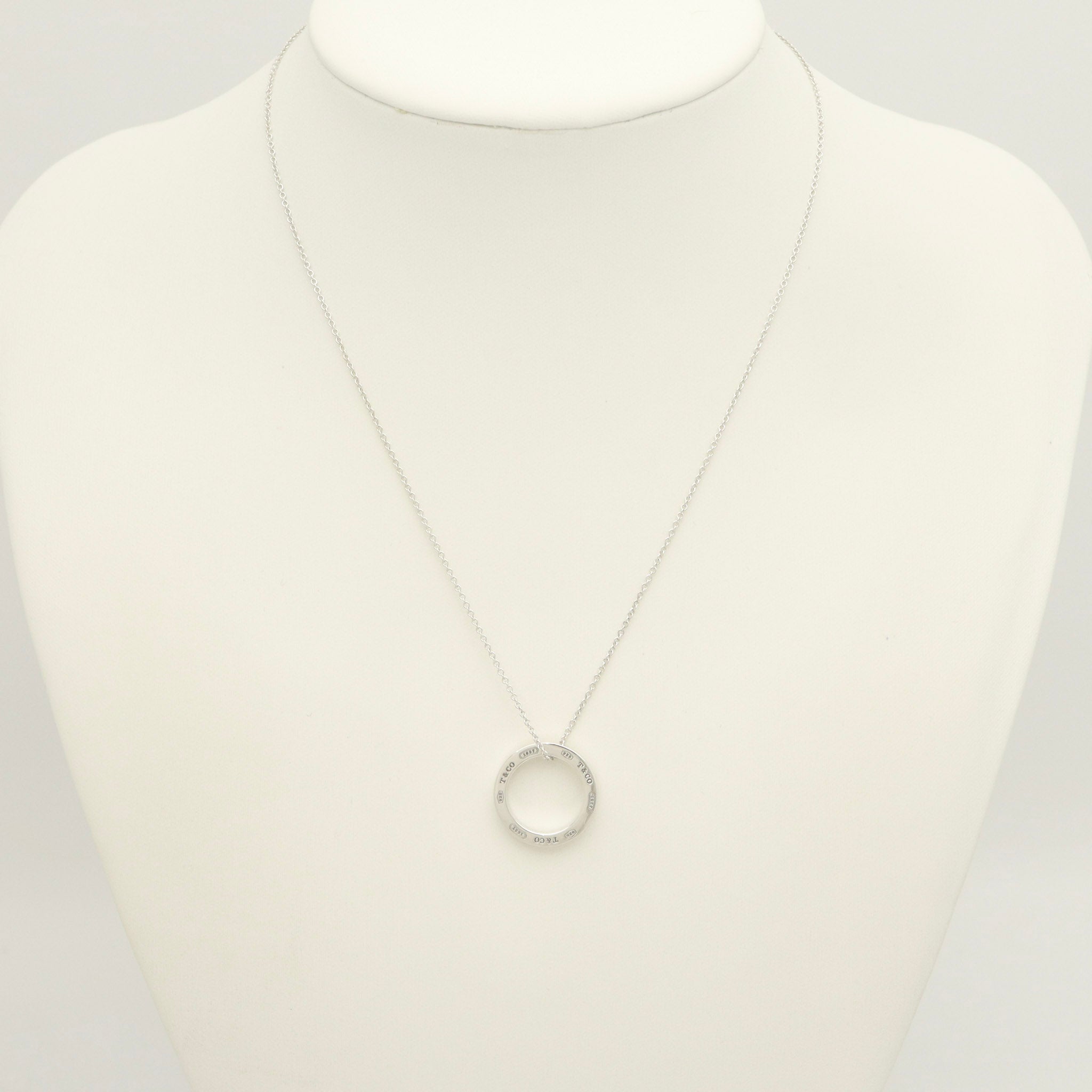 Tiffany & Co. Round Circle Pendant Necklace Sterling Silver 925
