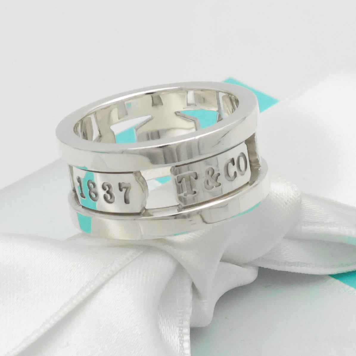 TIFFANY&Co. 1837 エレメント ワイド リング 9.5 号 AG925