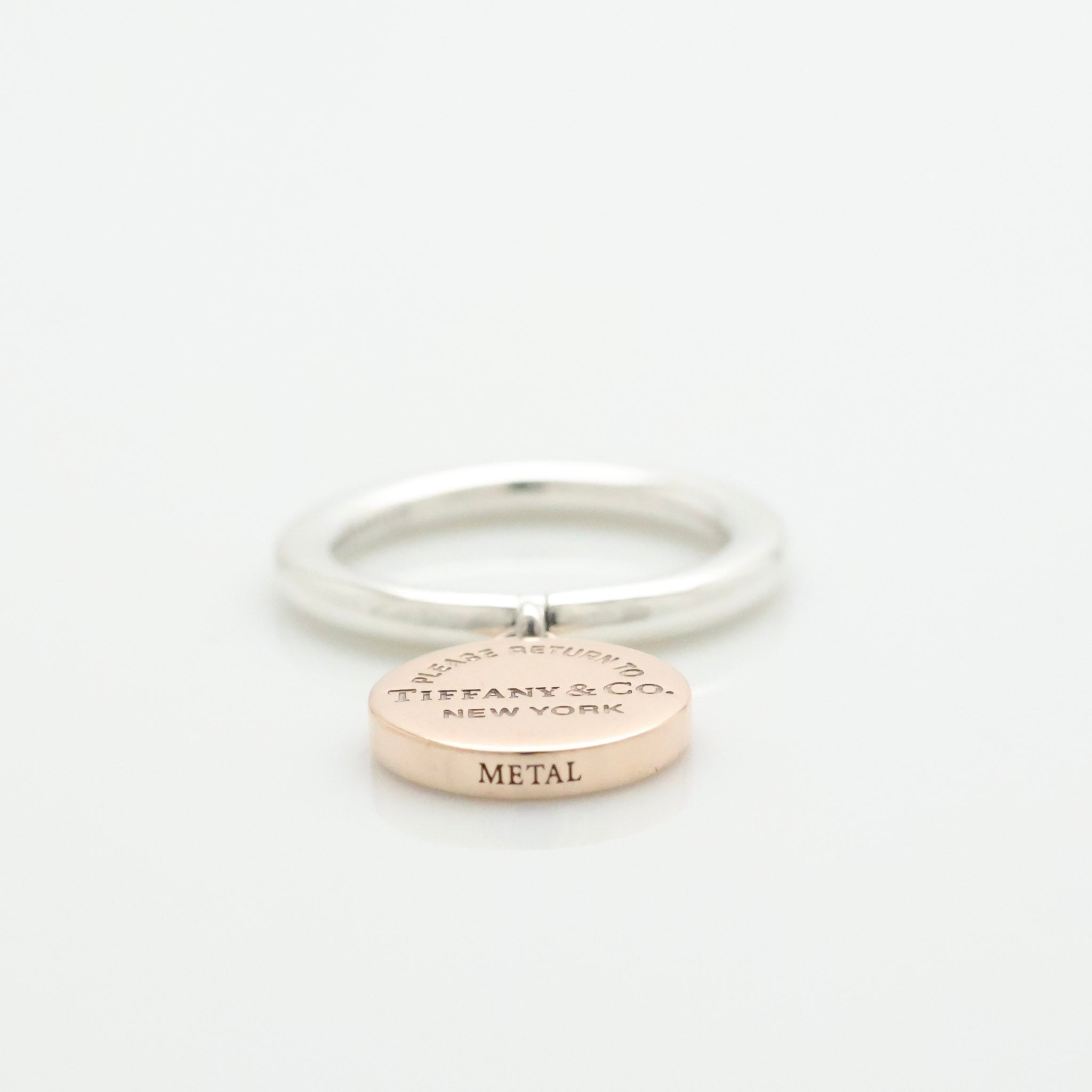 TIFFANY&Co. リターントゥ ティファニー ラウンド タグ ルベドメタル リング 7 号 AG925