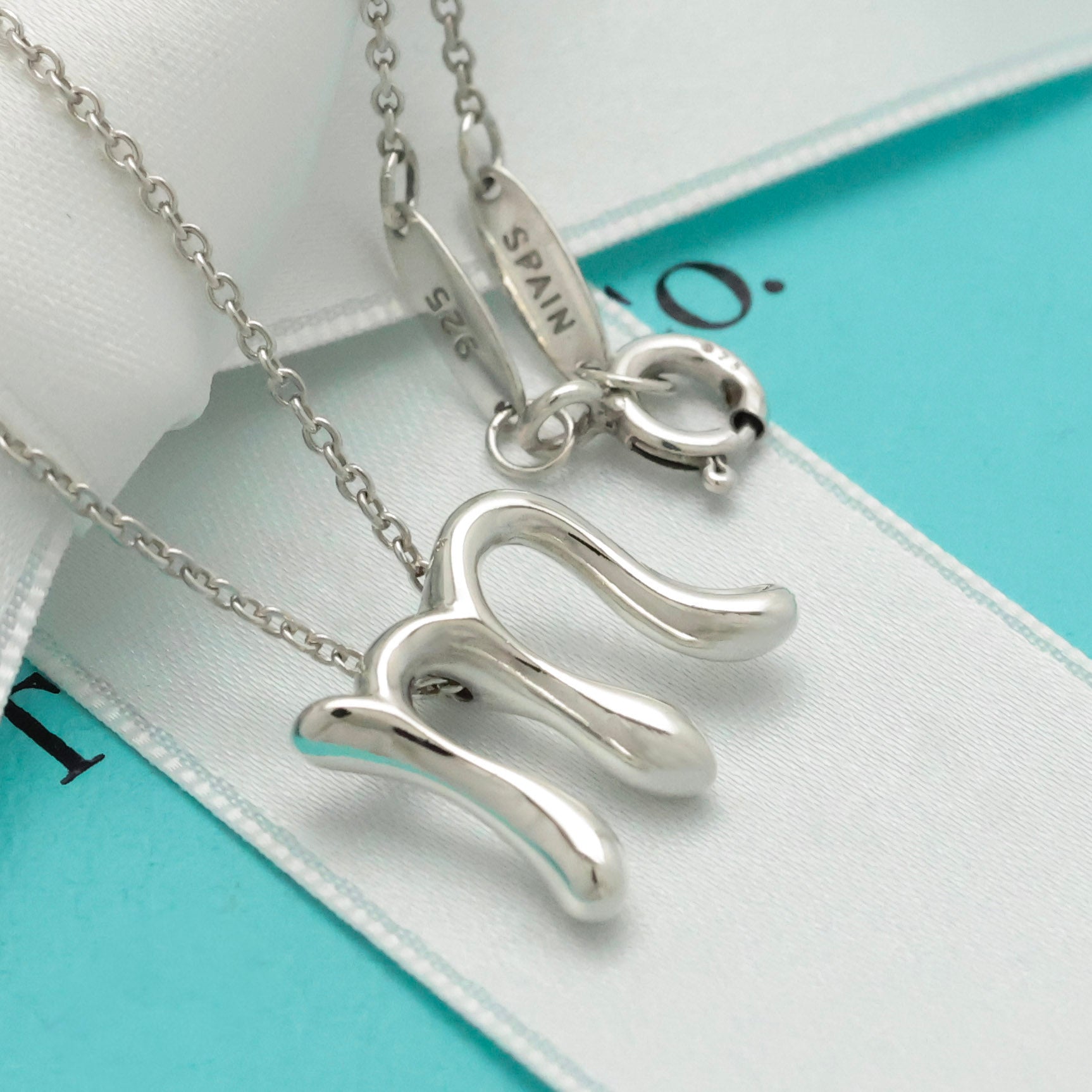 TIFFANY&Co. レター イニシャル M エルサペレッティ ネックレス AG925