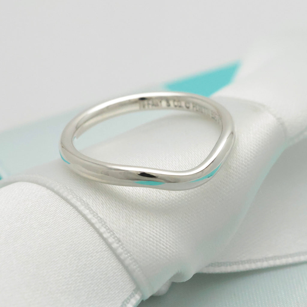 Tiffany & Co. Elsa Peretti Curved Ring Sterling Silver 925 