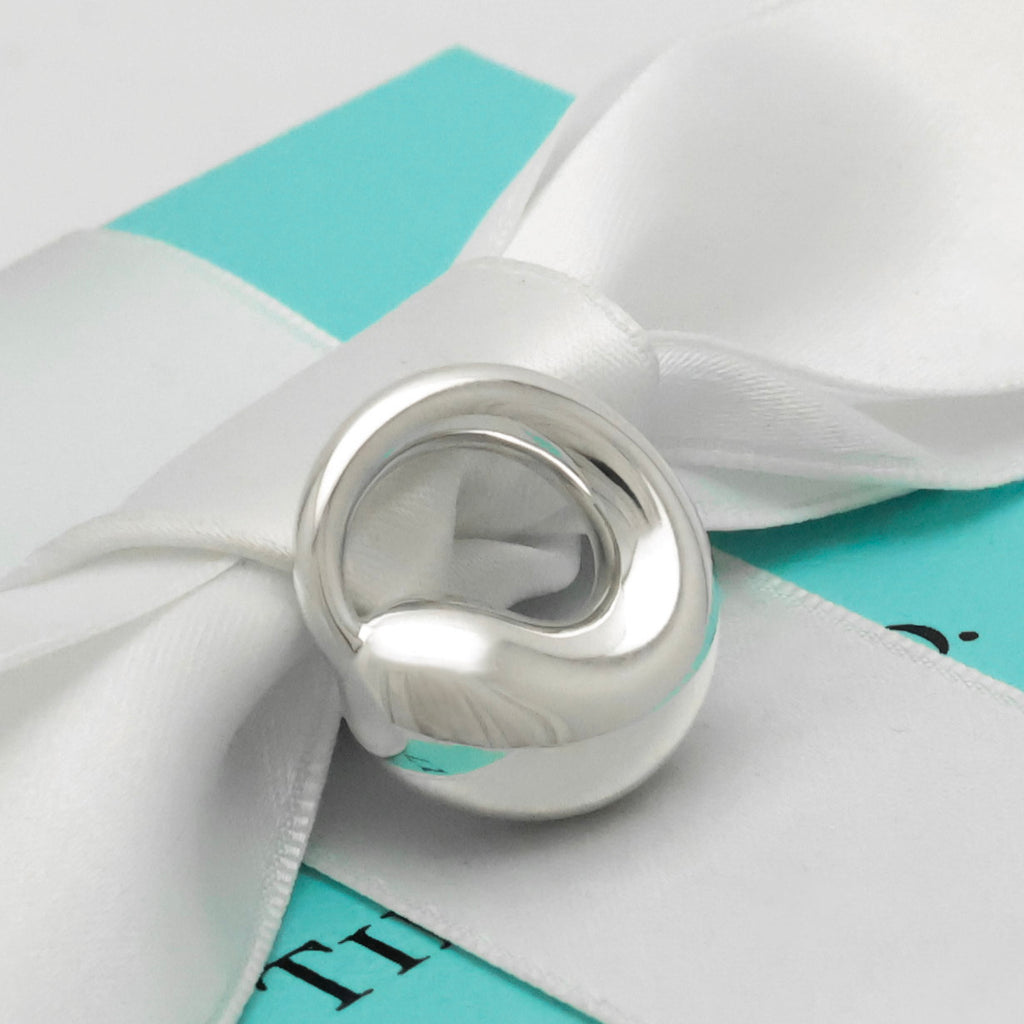 Tiffany & Co. MEDIUM Eternal Circle Pendant Charm Sterling Silver 925 