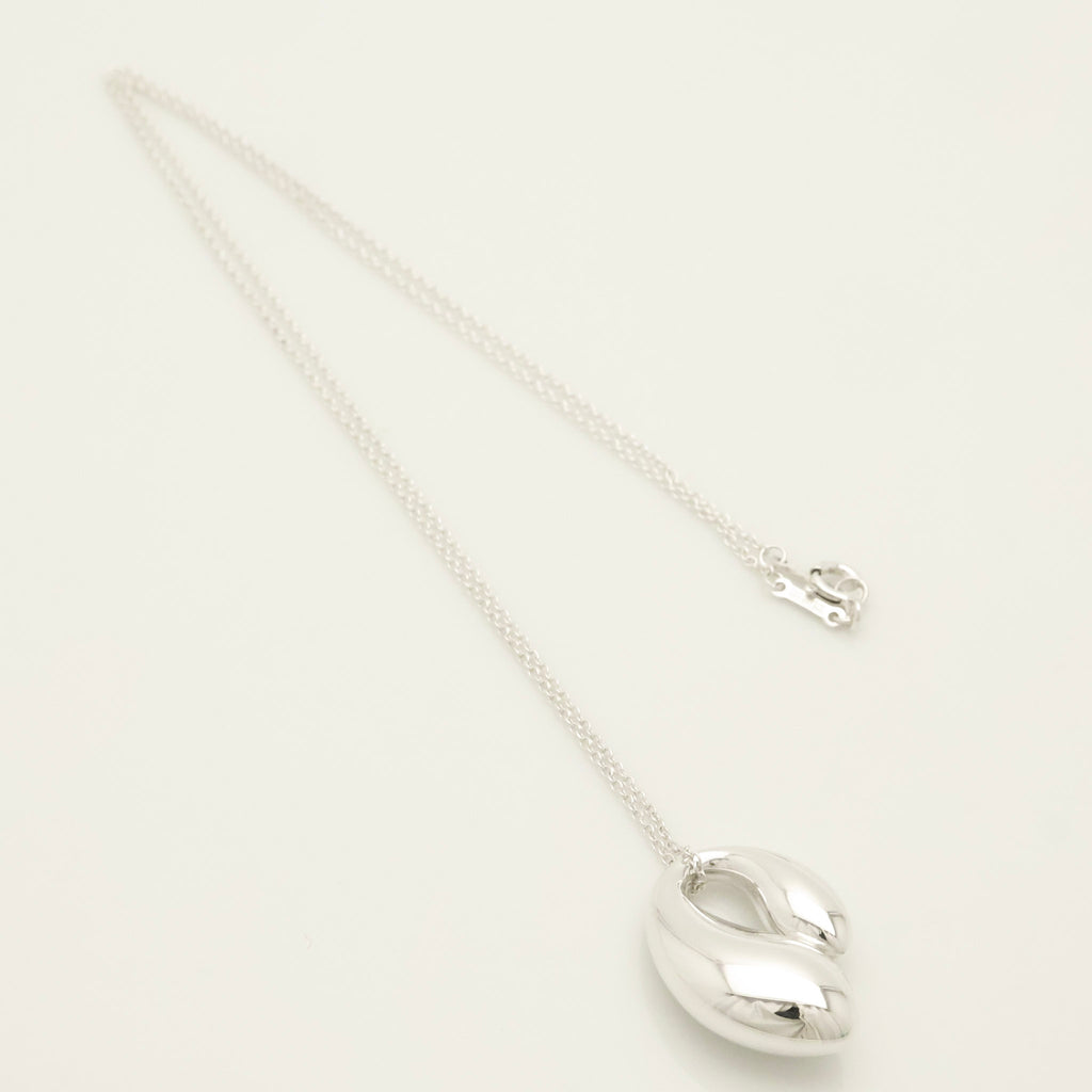 Tiffany & Co. Elsa Peretti Sterling Silver Double Teardrop Pendant Necklace Sterling Silver 925