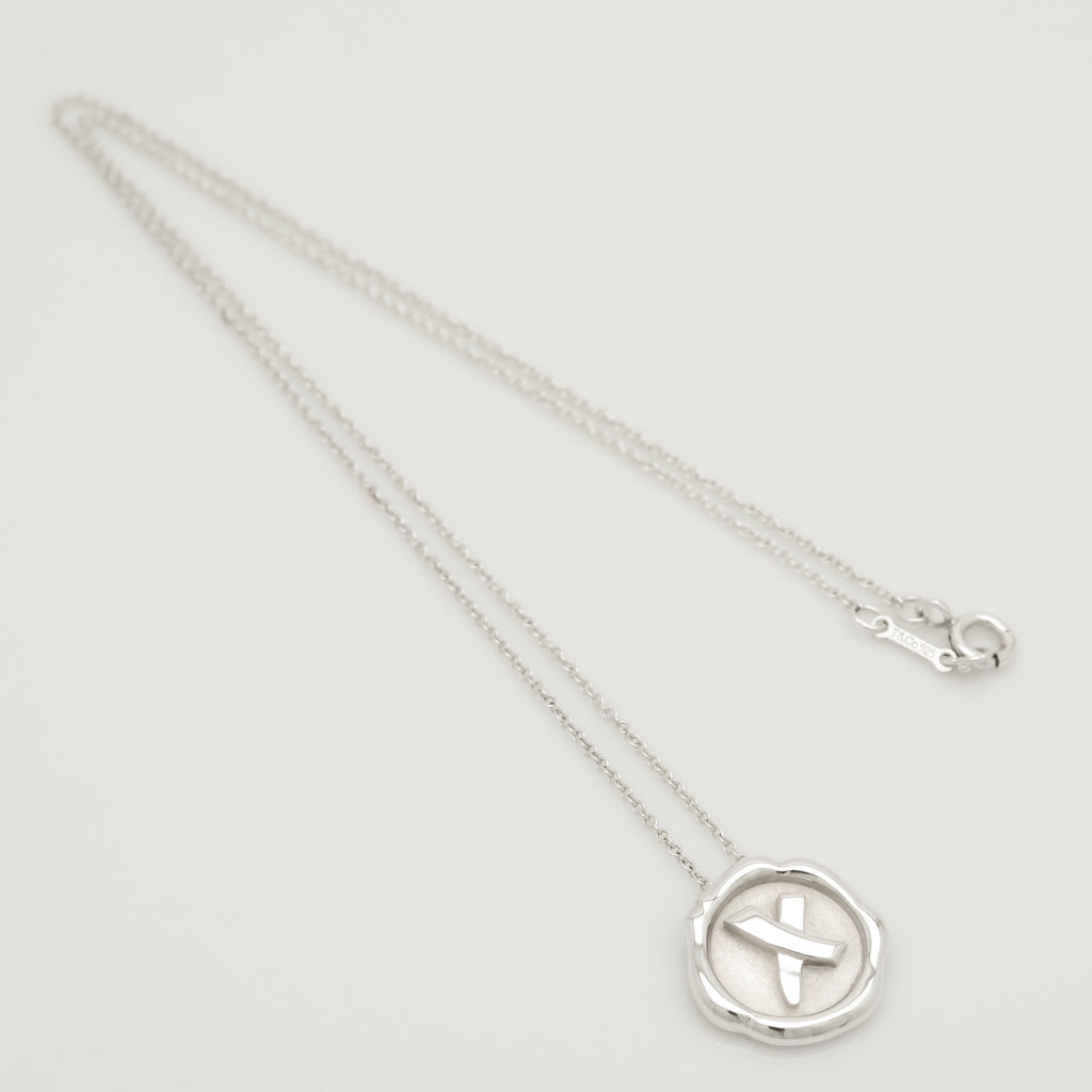 Tiffany & Co. Picasso Kiss X Sealing Stamp Necklace Sterling Silver 925