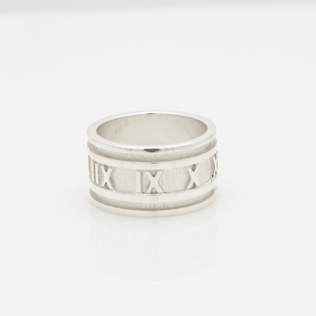 Tiffany & Co. Atlas Wide Ring Size 7-7.25 Sterling Silver 925