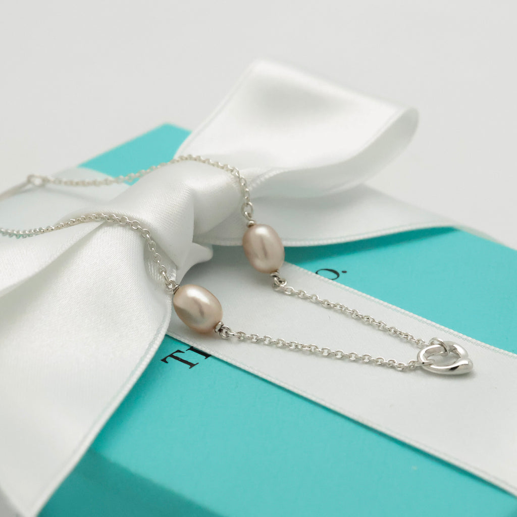 TIFFANY&Co. バイザヤード パール オープン ハート エルサペレッティ ブレスレット AG925