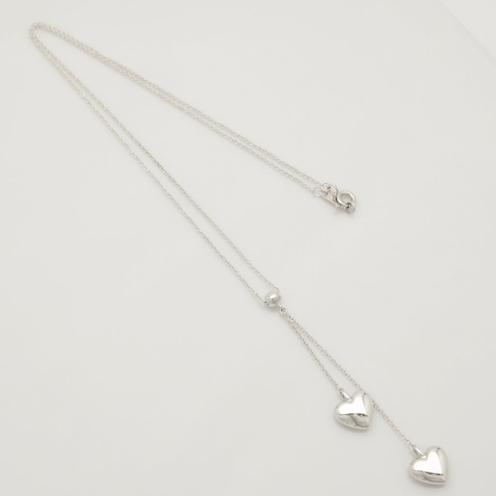 TIFFANY&Co. ダブル ドロップ ハート ネックレス AG925