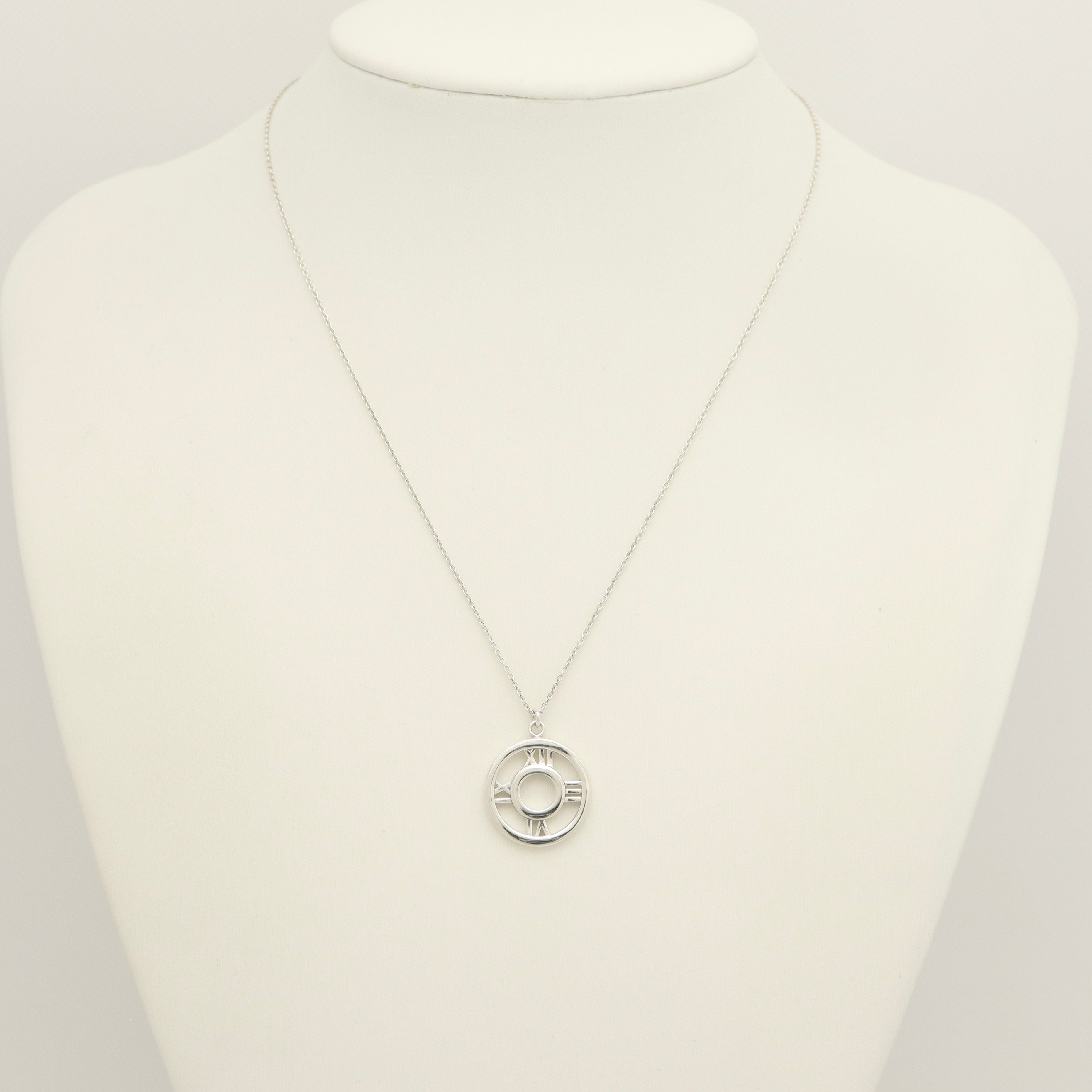  Tiffany & Co. Atlas Open Circle Necklace Sterling Silver 925