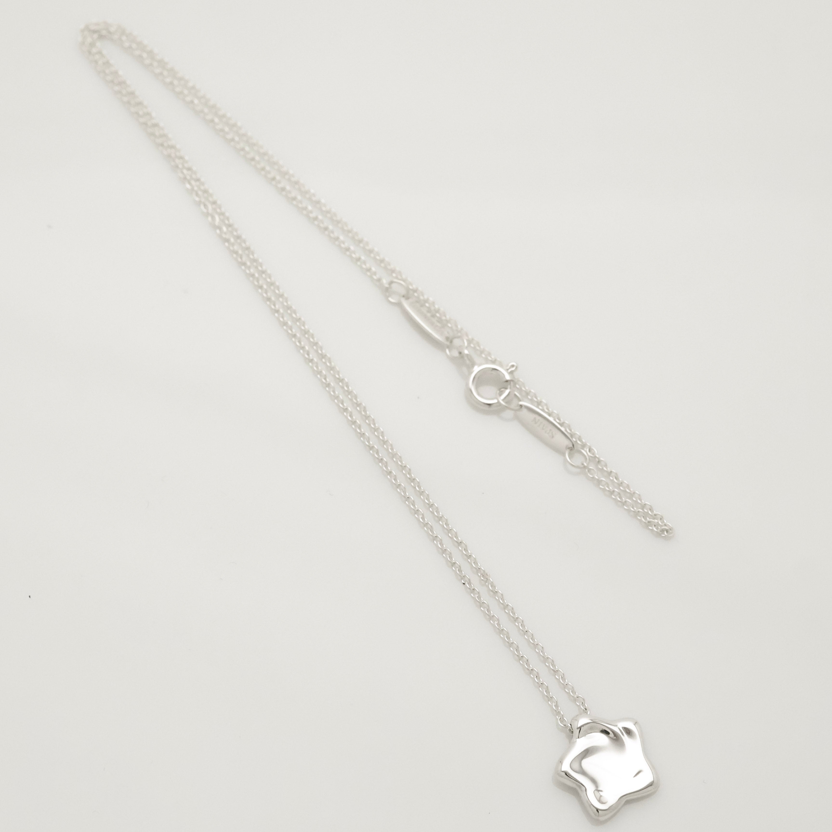  Tiffany & Co. Peretti Star Pendant Necklace Sterling Silver 925 