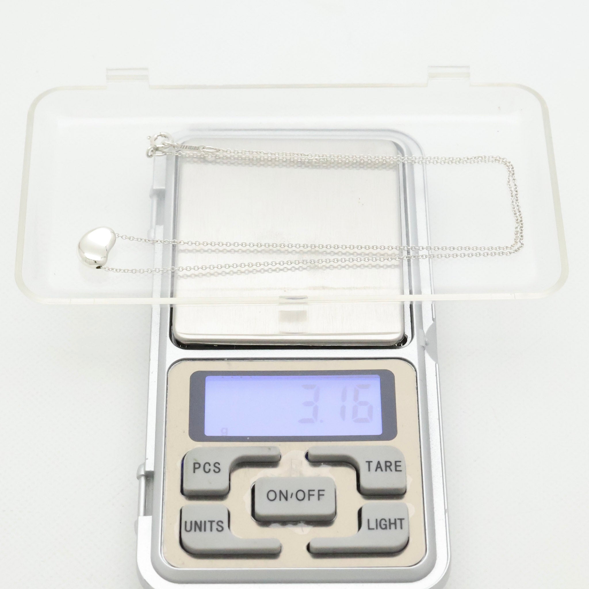  Tiffany & Co. Peretti Mini  Bean Necklace  Sterling Silver 925 