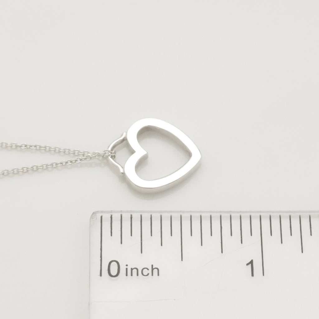  Tiffany & Co. Sentimental Heart Necklace Pendant Sterling Silver 925