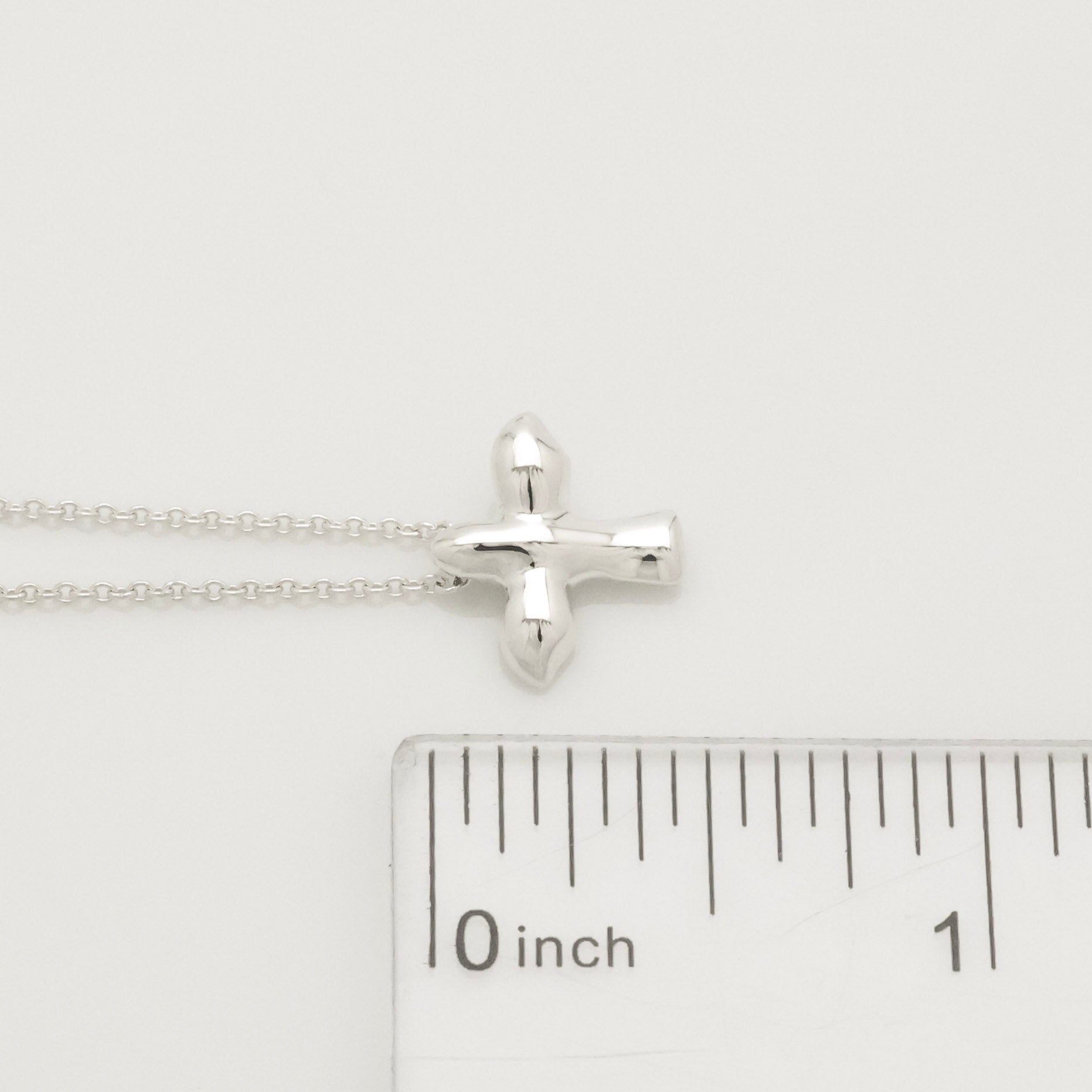  Tiffany & Co Peretti Dove Bird Cross Necklace Sterling Silver 925 