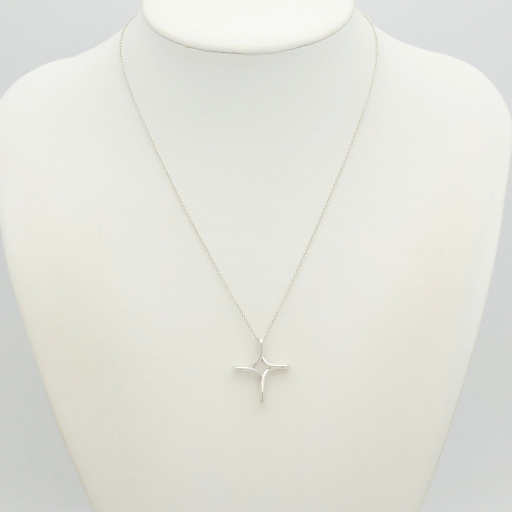 TIFFANY&Co. オープン クロス インフィニティ エルサペレッティ ネックレス AG925