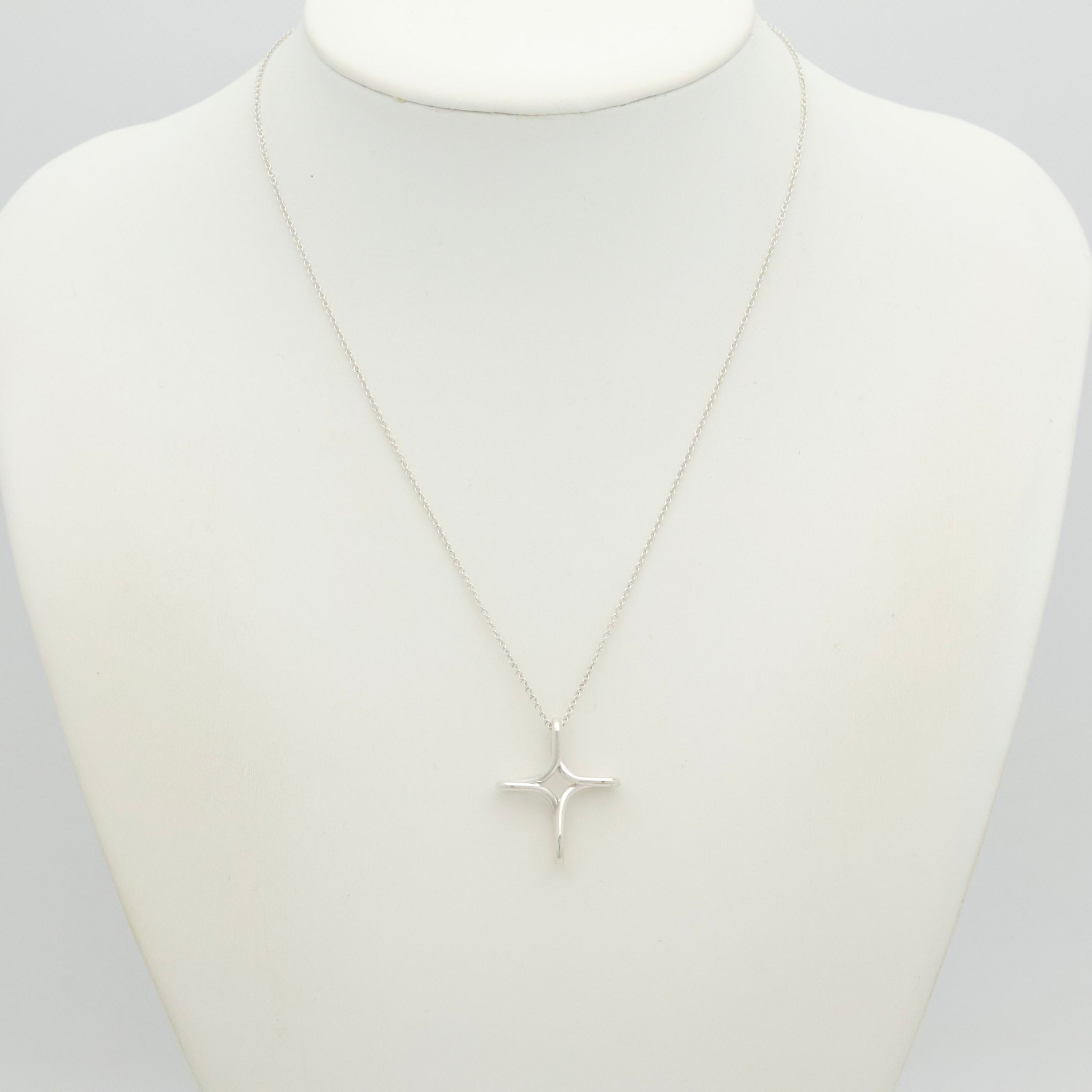 TIFFANY&Co. オープン クロス インフィニティ エルサペレッティ ネックレス AG925