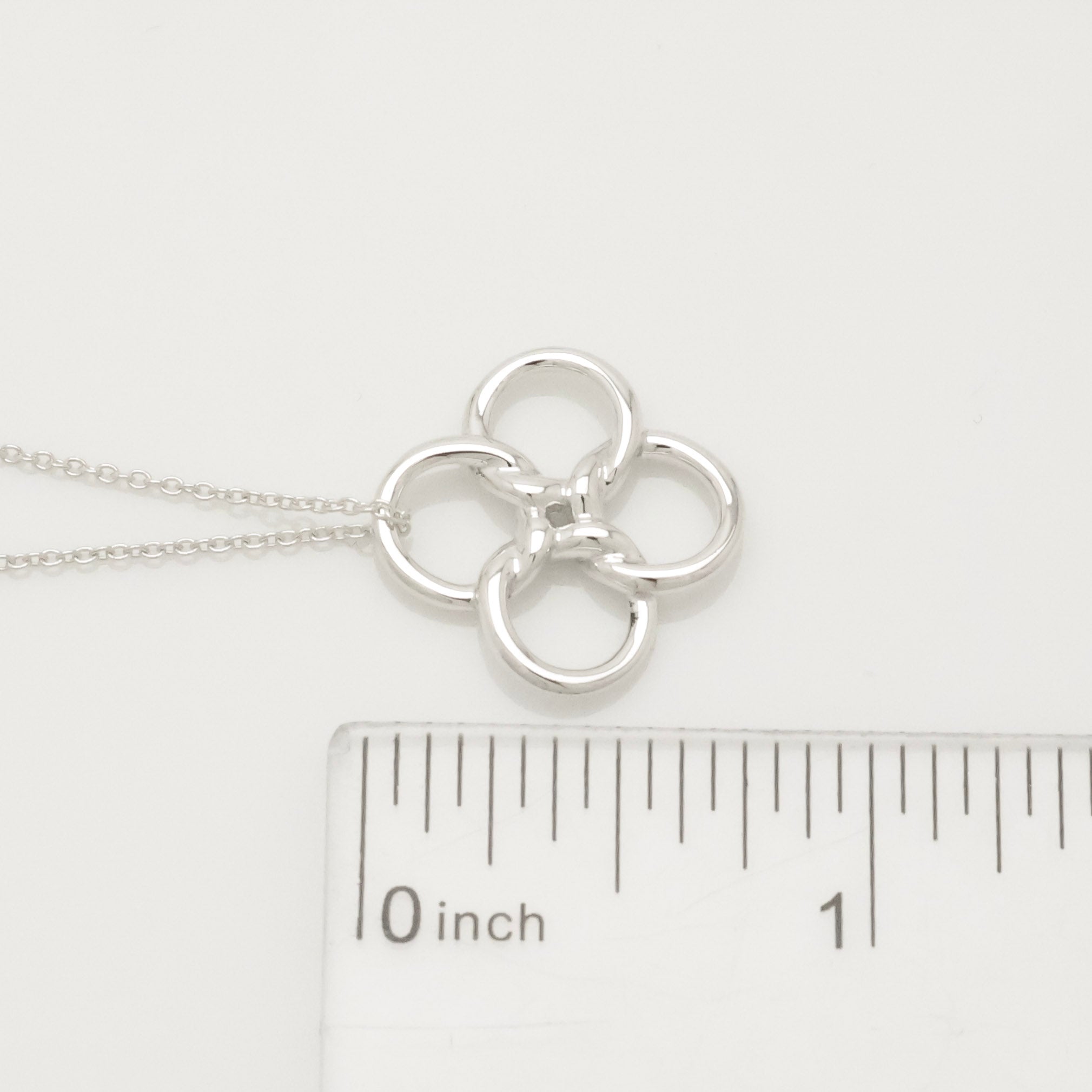 Tiffany & Co. Quadrifoglio Four Leaf Clover Necklace Sterling Silver 925