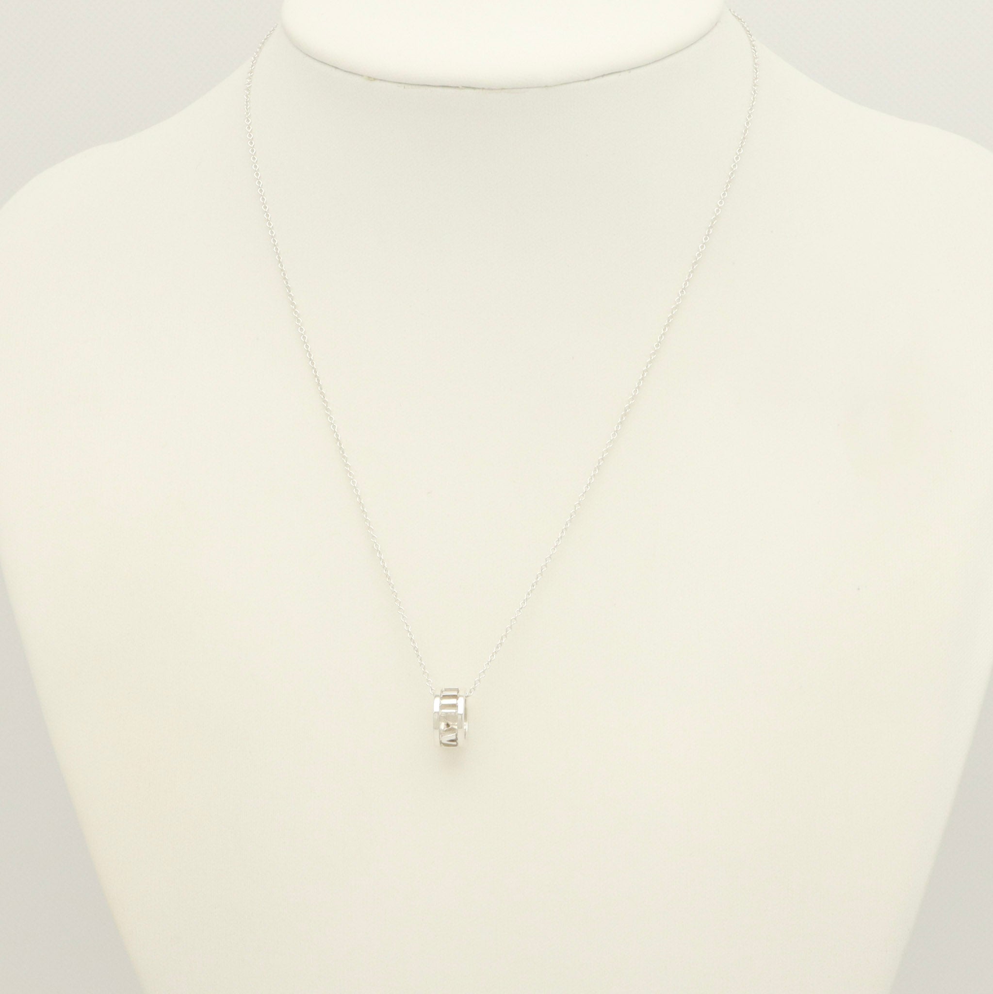  Tiffany & Co. Atlas Ring Pendant Necklace Sterling Silver 925