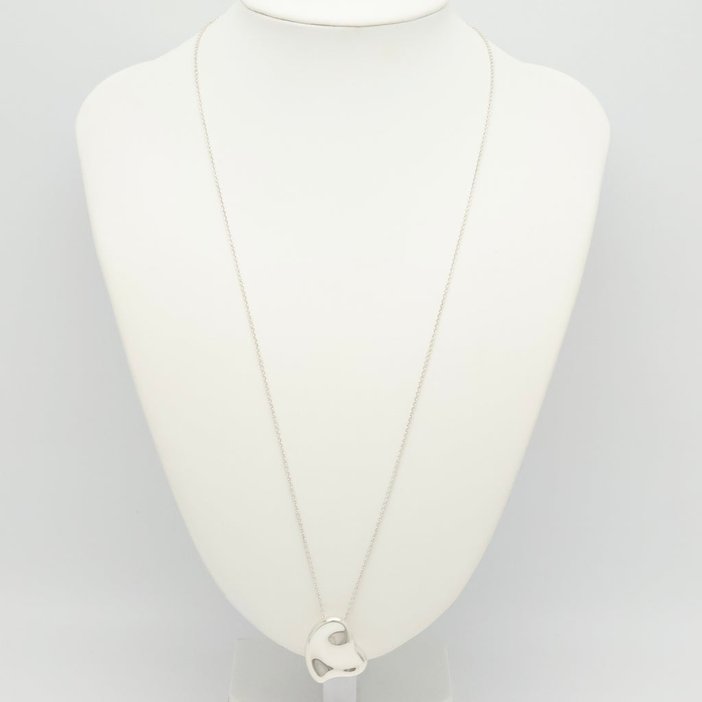  Tiffany & Co. Large Full Heart Pendant Necklace Sterling Silver 925