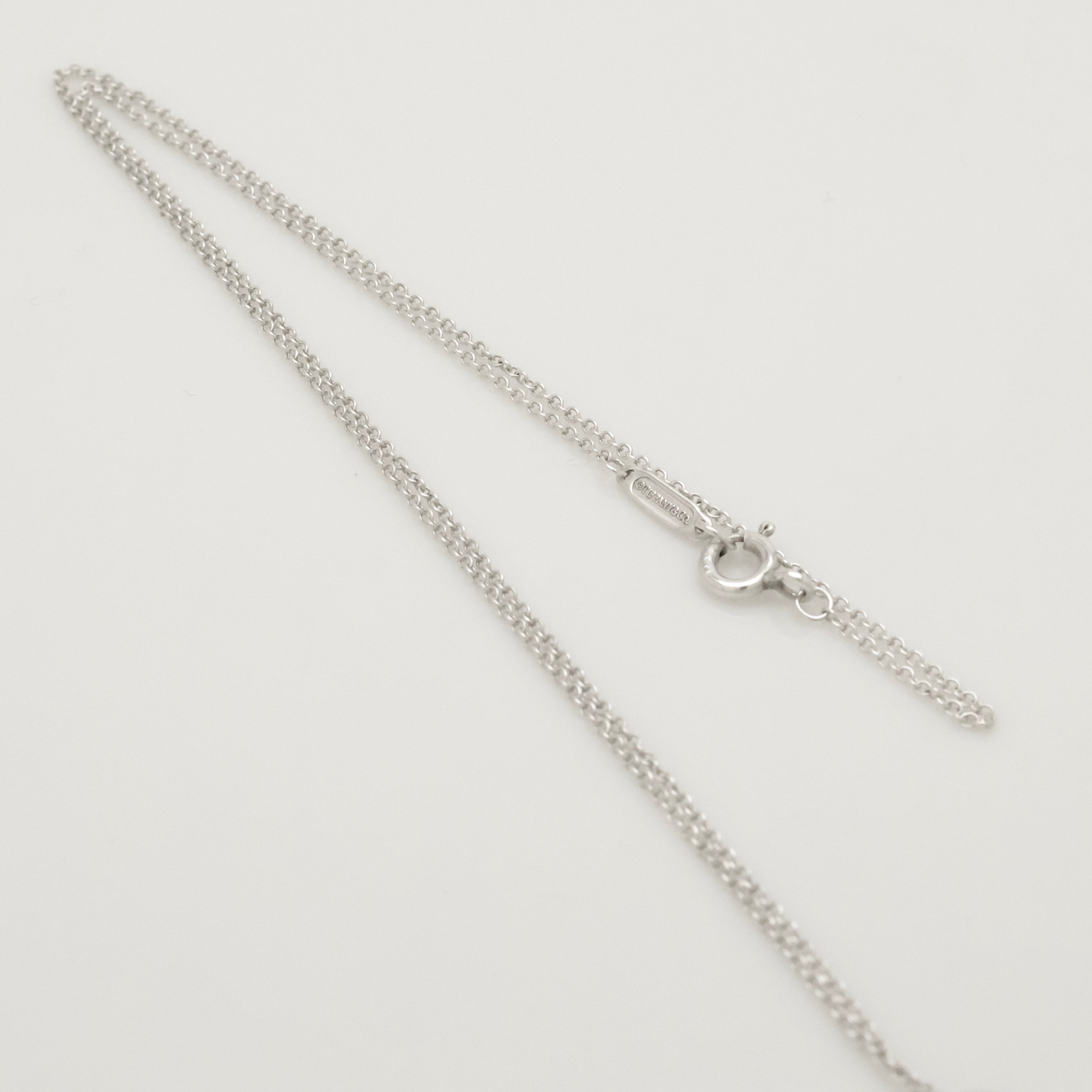 Tiffany & Co. Notes I LOVE YOU Heart Pendant Necklace Sterling Silver 925