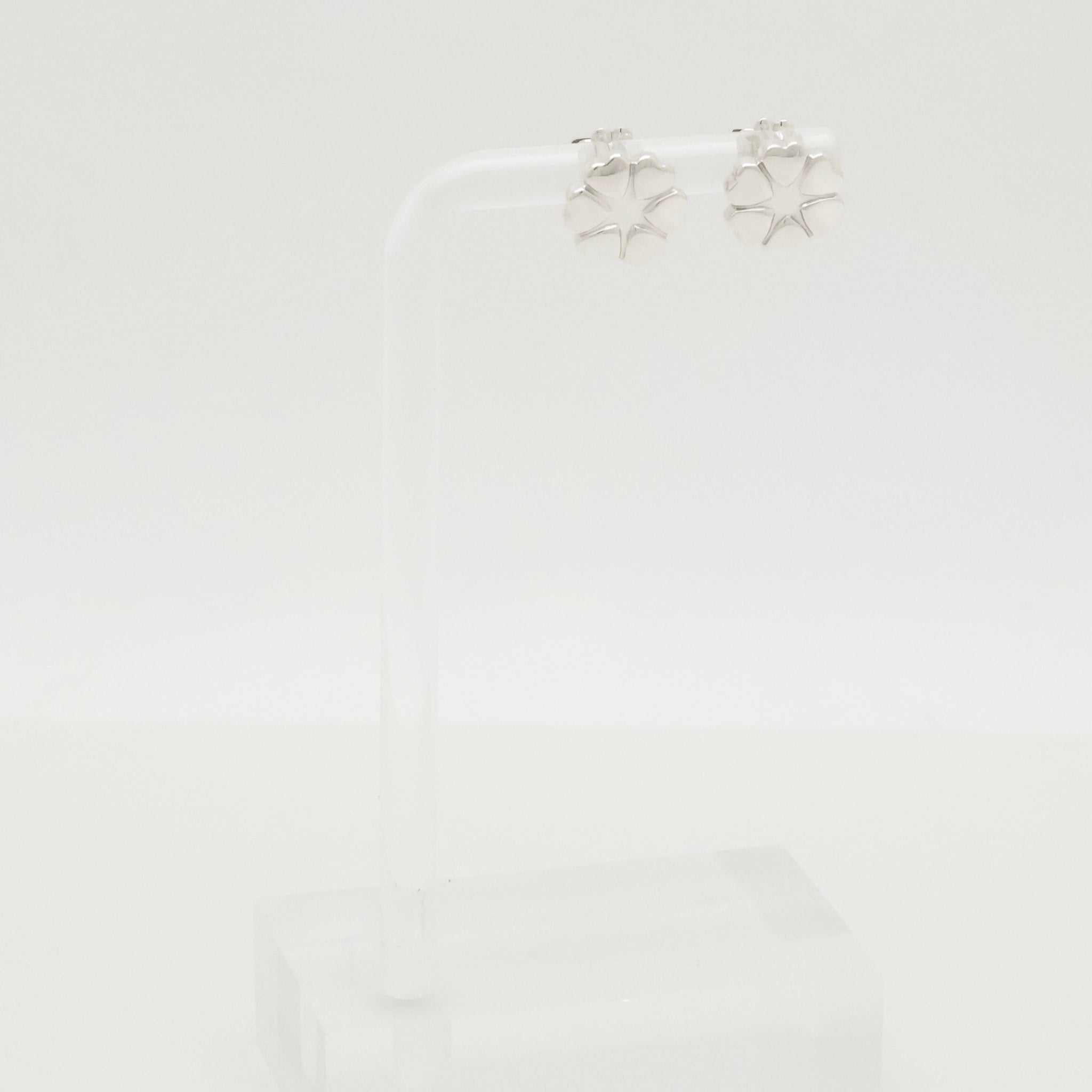  Tiffany & Co. Picasso Crown of Heart Stud Earrings Sterling Silver 925 