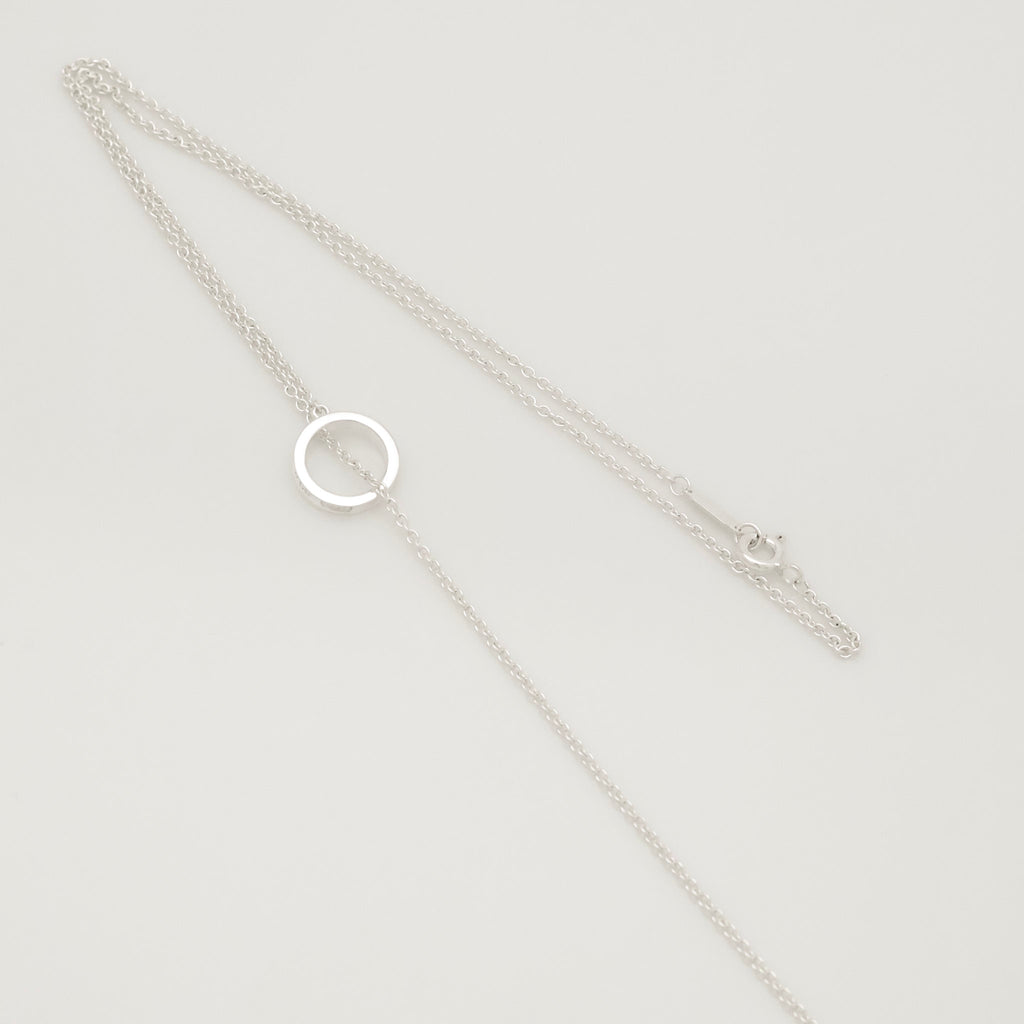 Tiffany & Co. 1837 Interlocking Circles Lariat Necklace Sterling Silver 925