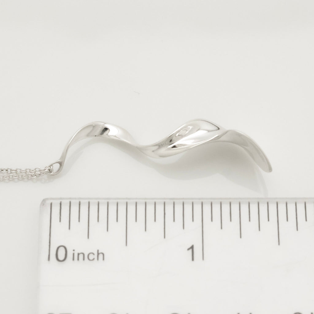 Tiffany & Co. Frank Gehry Orchid Drop Pendant Necklace Sterling Silver 925