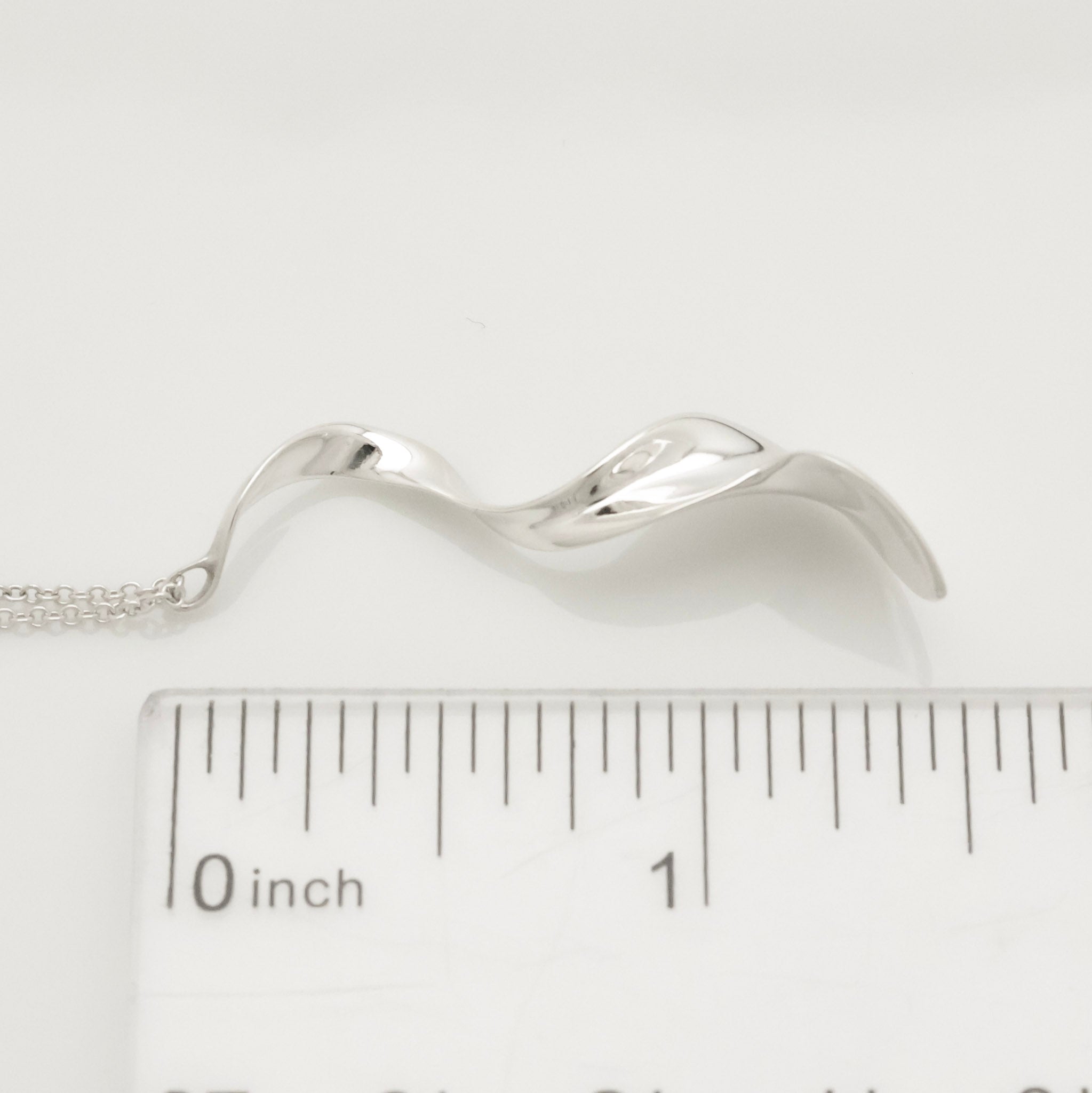 Tiffany & Co. Frank Gehry Orchid Drop Pendant Necklace Sterling Silver 925