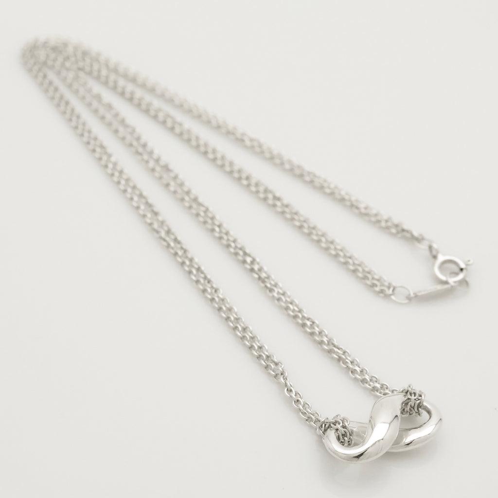 Tiffany & Co. Infinity Double Chain Necklace Sterling Silver 925