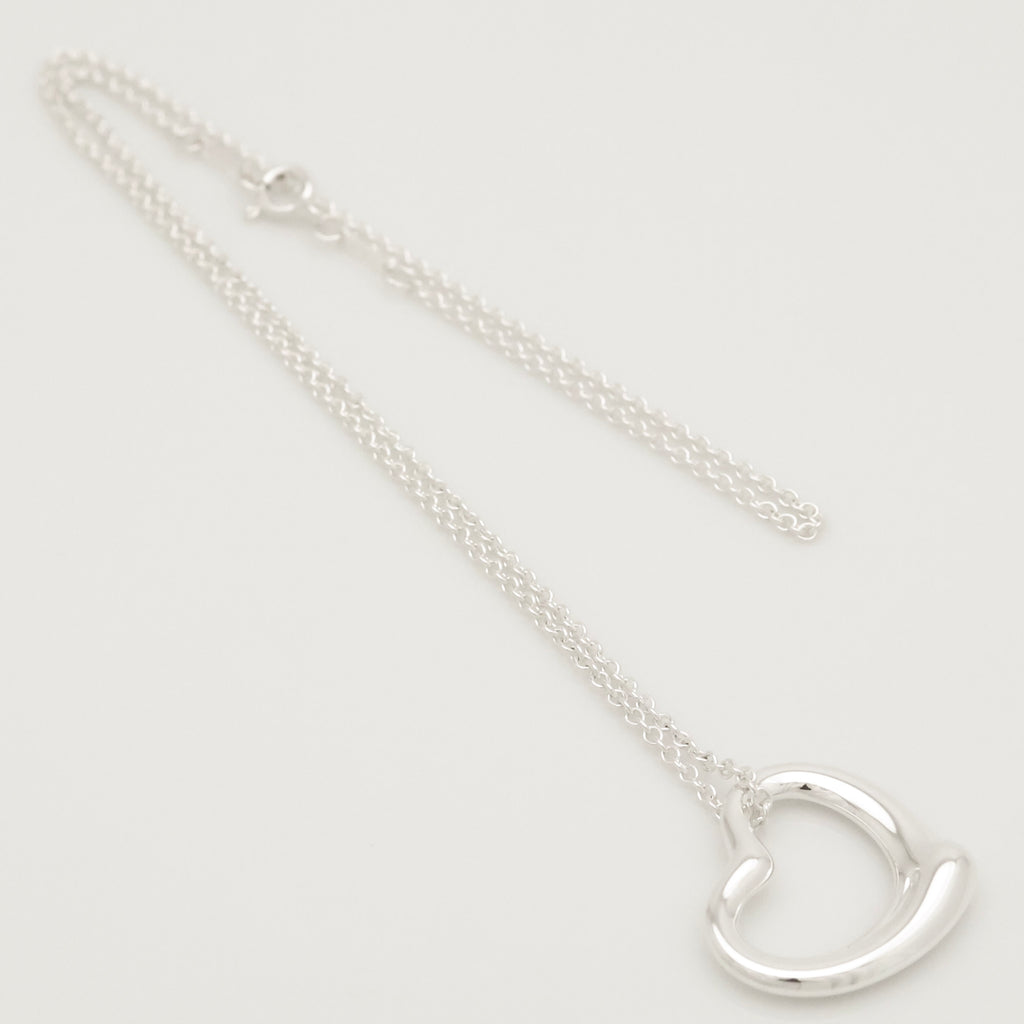 TIFFANY&Co. オープンハート 22mm エルサペレッティ ネックレス AG925