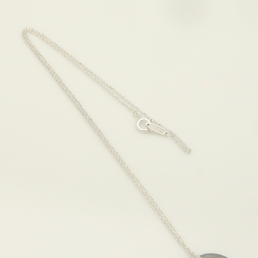 Tiffany & Co. 1837 Circle Necklace 16" Black Titanium Sterling Silver 925