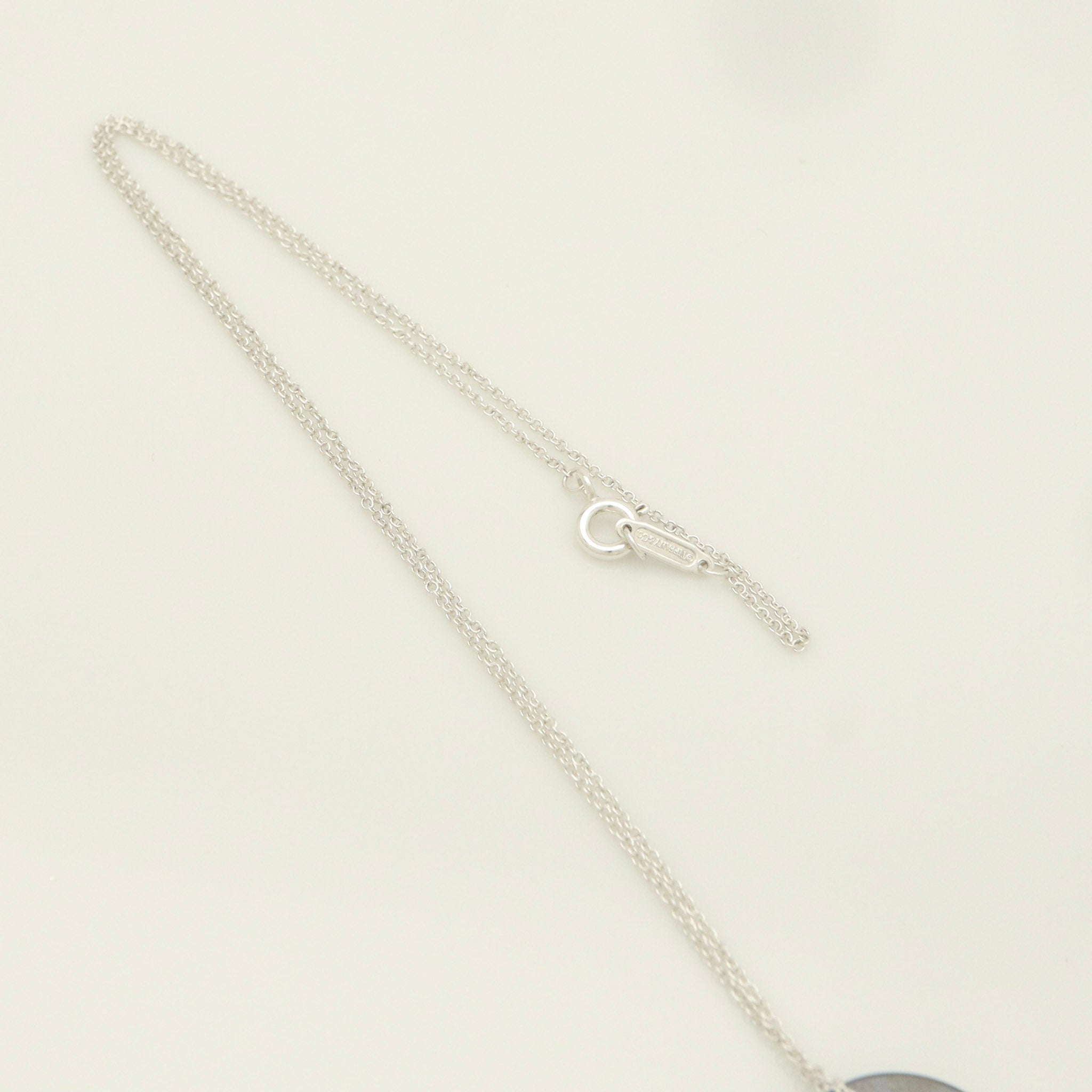 Tiffany & Co. 1837 Circle Necklace 16" Black Titanium Sterling Silver 925