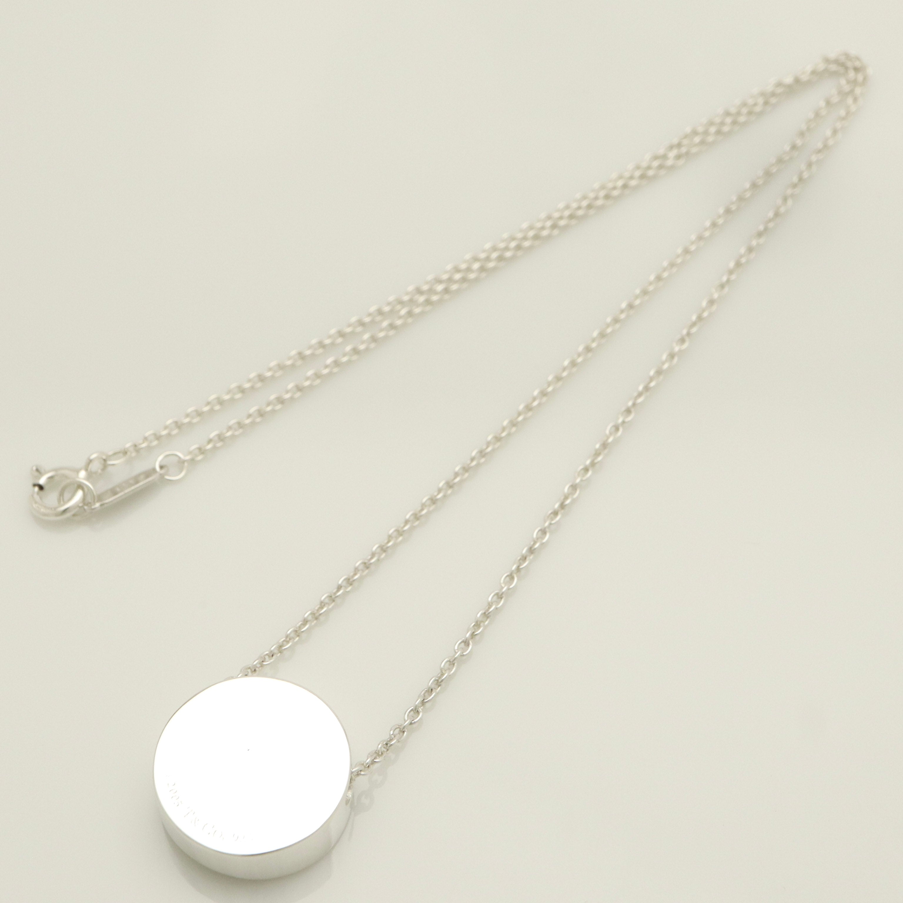 Tiffany & Co. 1837 Concave Circle Necklace Sterling Silver 925