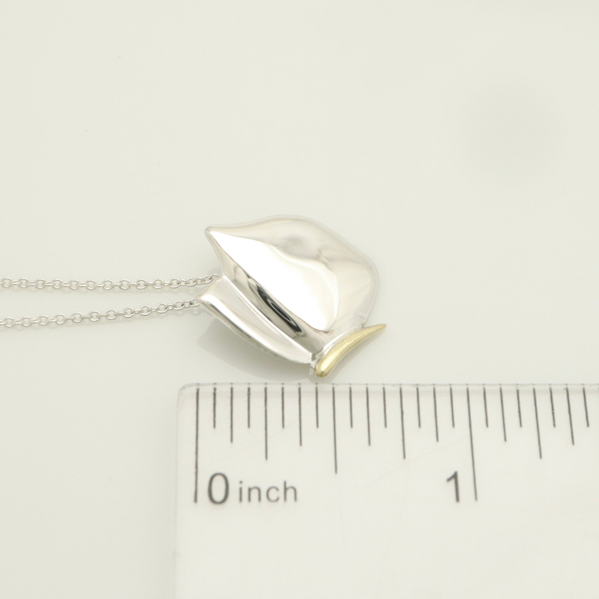  Tiffany & Co. Butterfly Pendant Necklace Sterling Silver 925 & 18K Gold 
