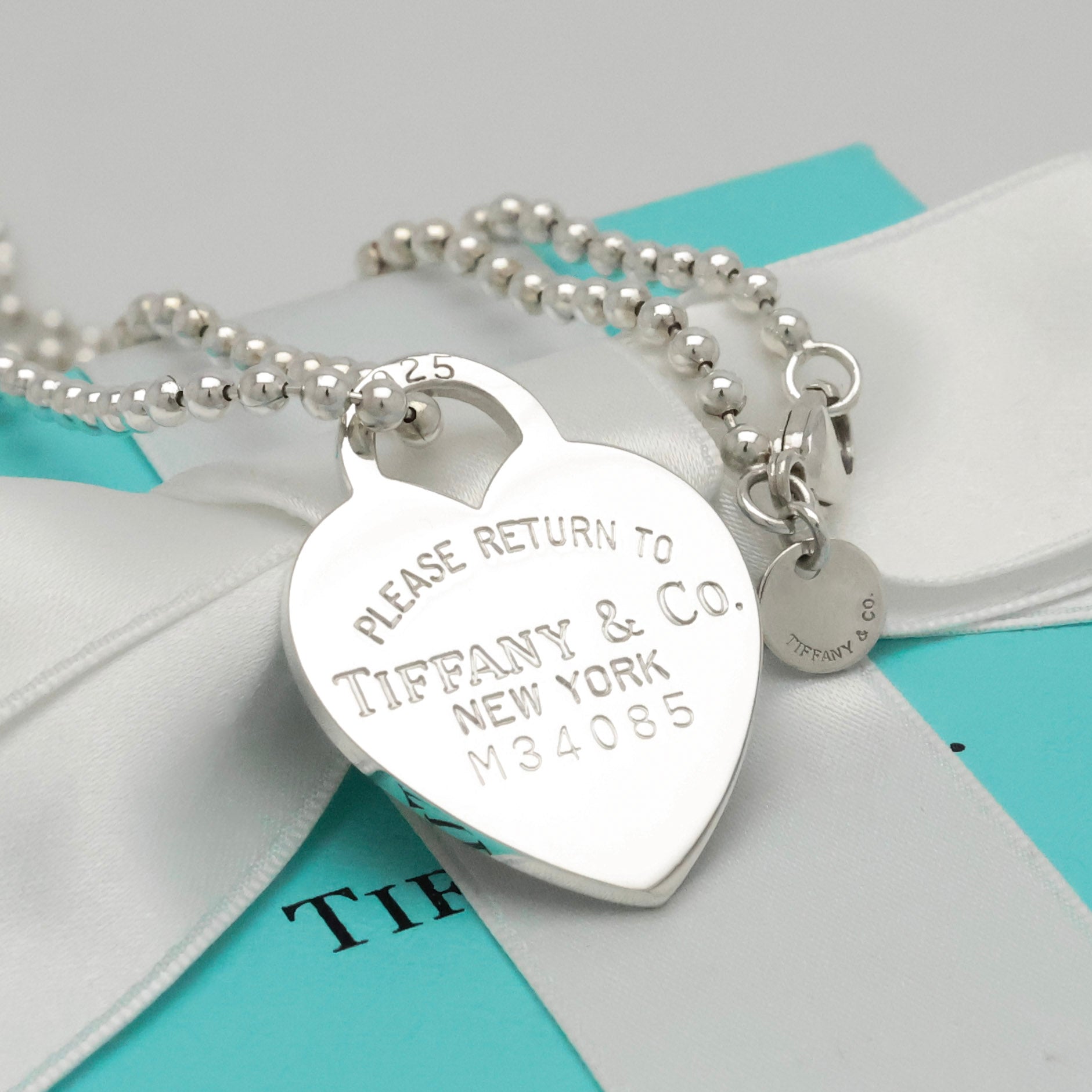 TIFFANY&Co. リターントゥ ティファニー ハート タグ ボール チェーン ネックレス AG925