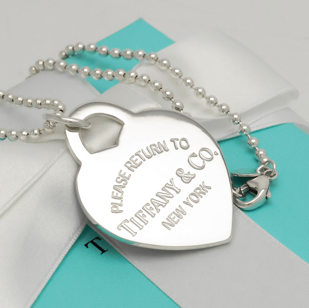 TIFFANY&Co. リターントゥ ティファニー ラージ ハート タグ ボール チェーン ネックレス AG925