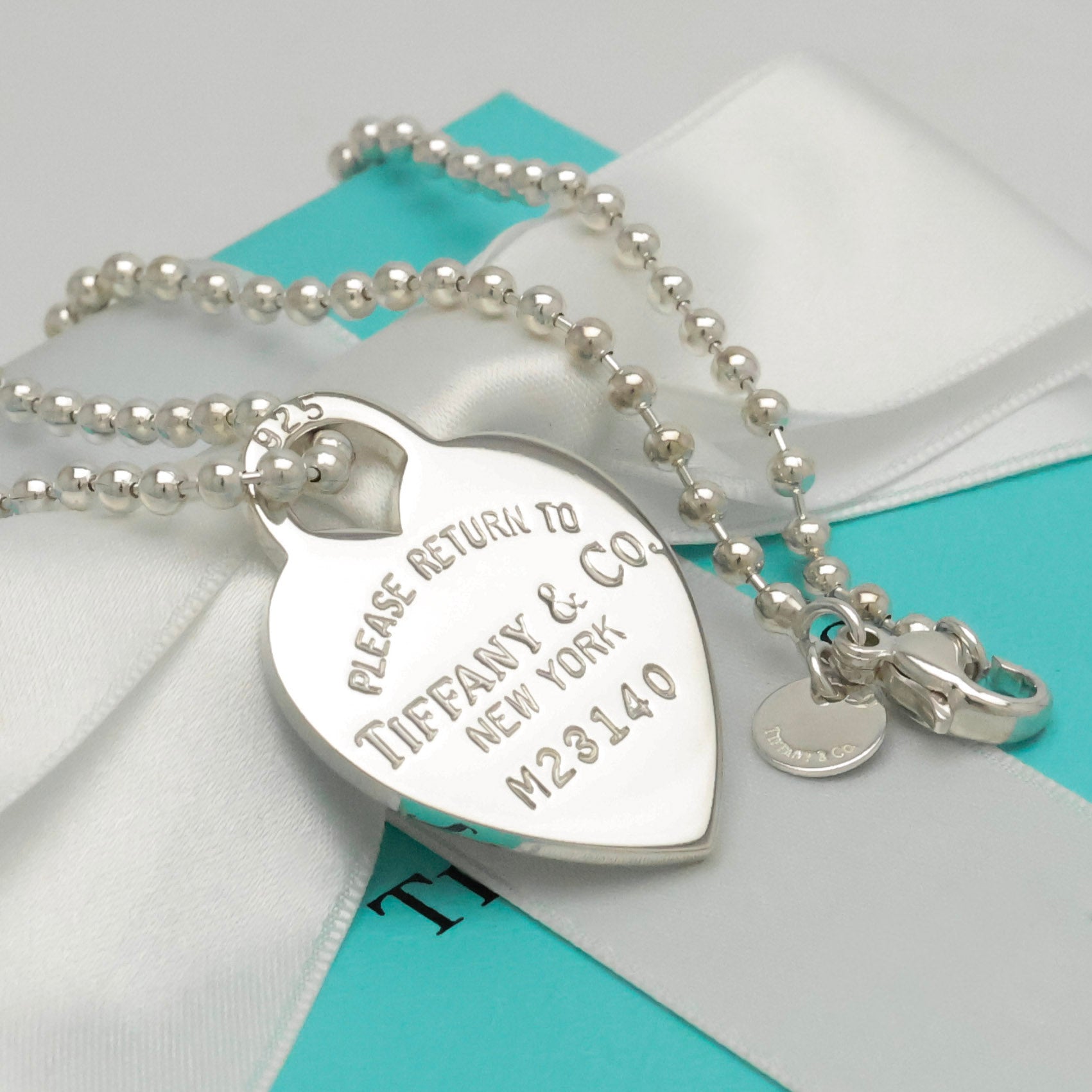 TIFFANY&Co. リターントゥ ティファニー ハート タグ ボール チェーン ネックレス AG925