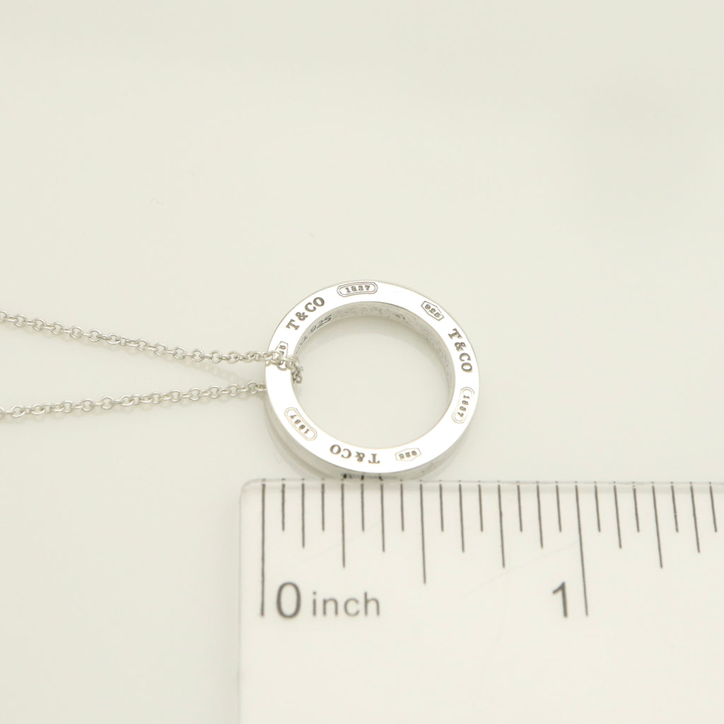 Tiffany & Co. Round Circle Pendant Necklace Sterling Silver 925