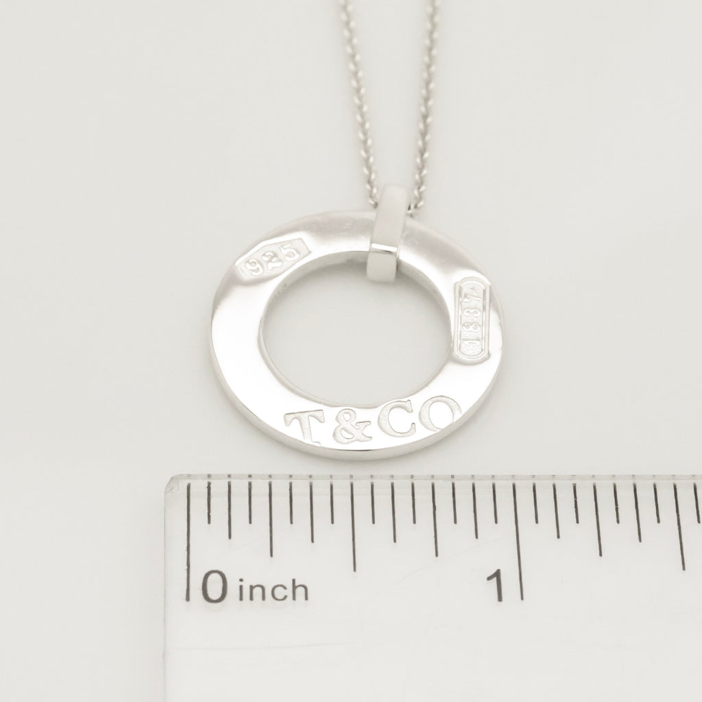 Tiffany & Co. 1837 Round Circle Necklace Sterling Silver 925