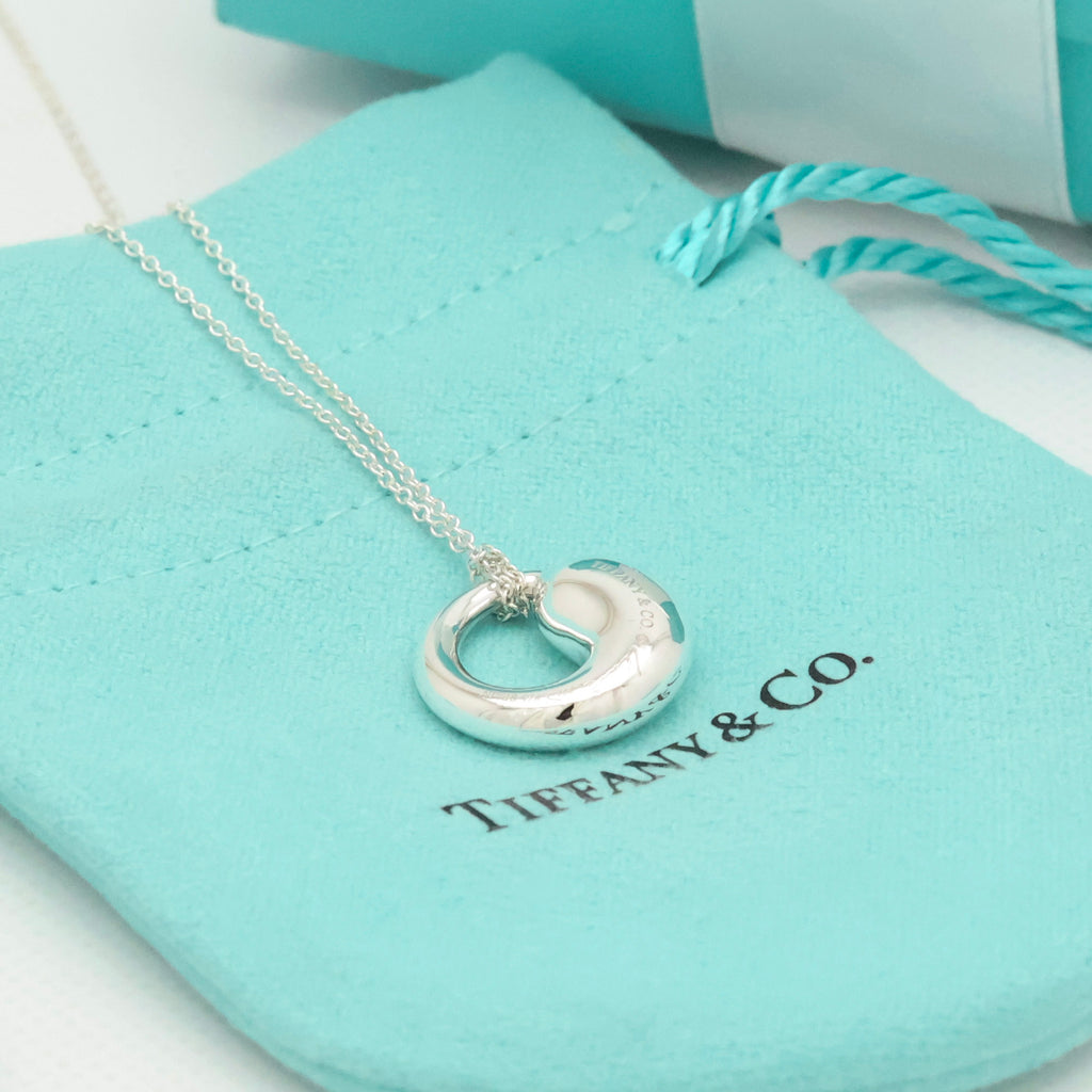 Tiffany & Co. MEDIUM Eternal Circle Necklace Sterling Silver 925 